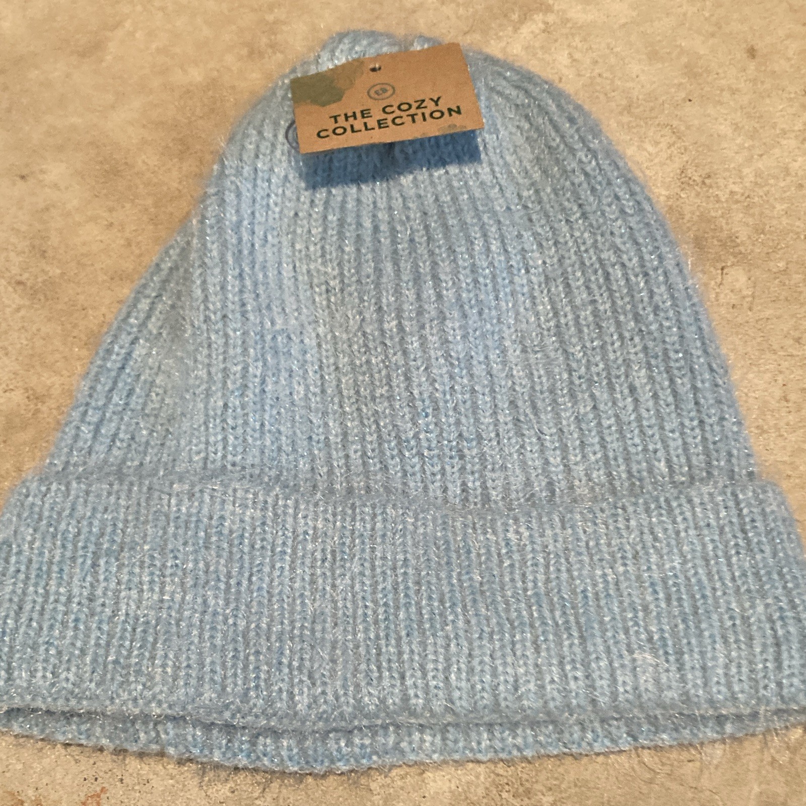 The Cozy Collection Blue Solid Unisex Adults One Size Beanie Hat