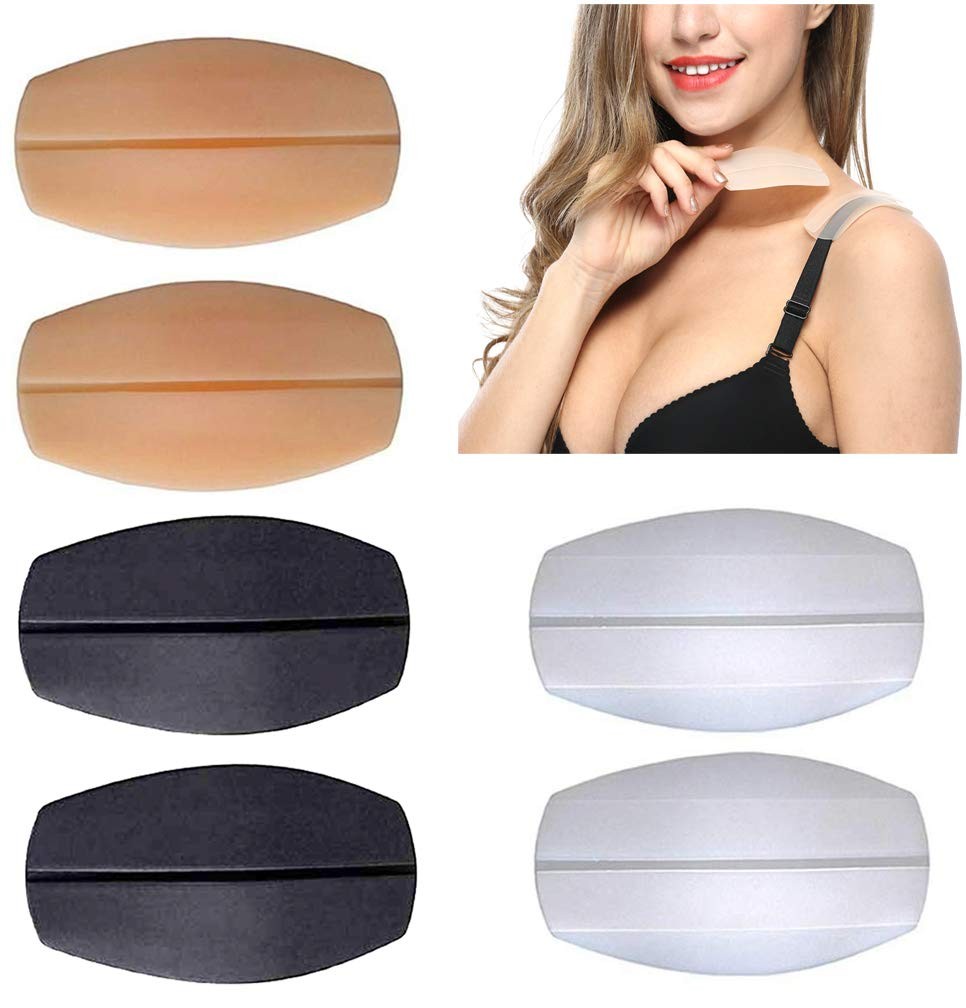 2/6x Bra Strap Pads Silicone Bra Strap Cushions Holders, Slipping Ease Shoulder