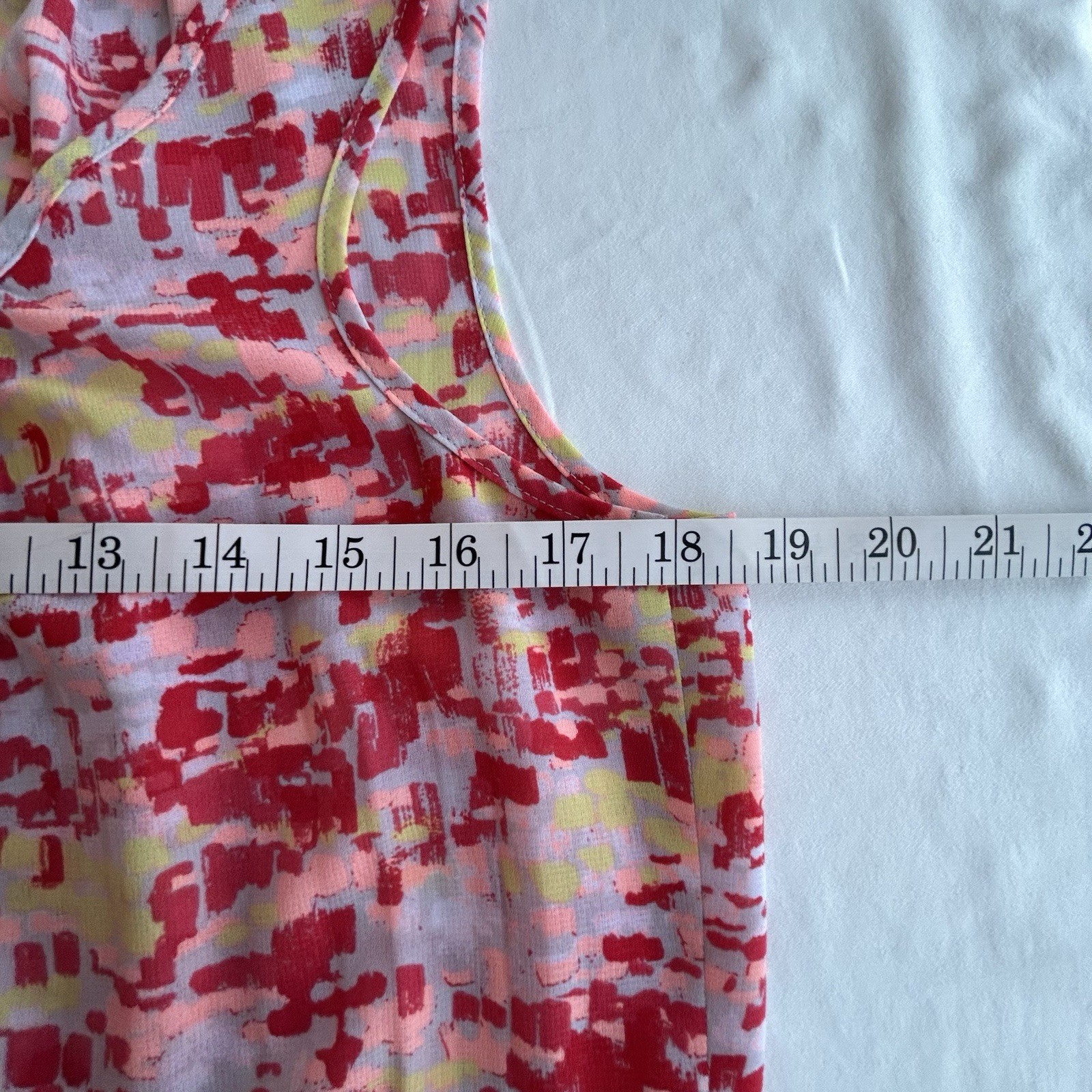A.N.A Sleeveless Semi-Sheer Multi-Colored Blouse Sz S