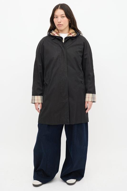 Women Barisal trench coat black polyester 44/XXL