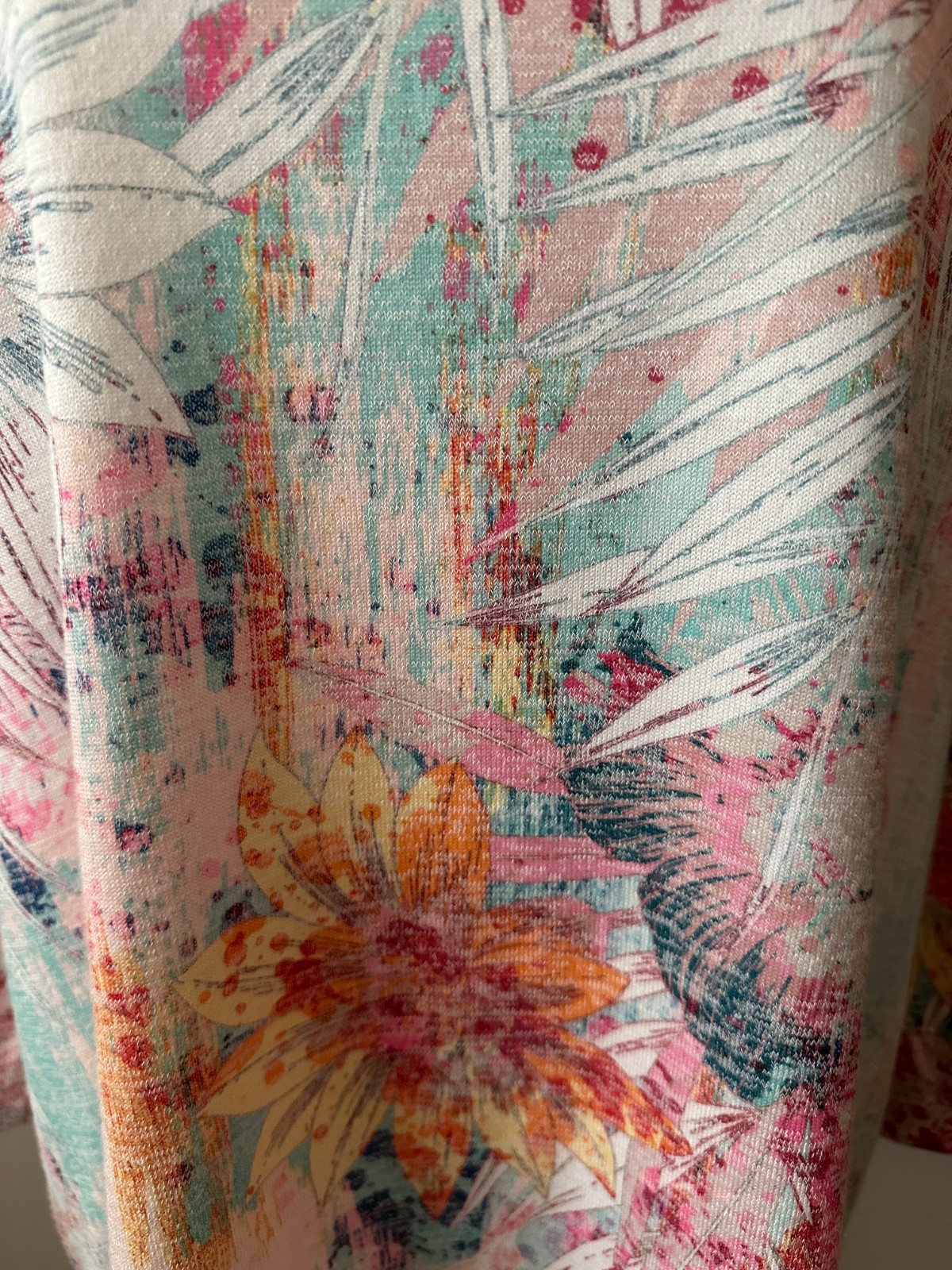 Christopher & Banks PETITE, Floral pattern long sleeve blouse, size P/XL