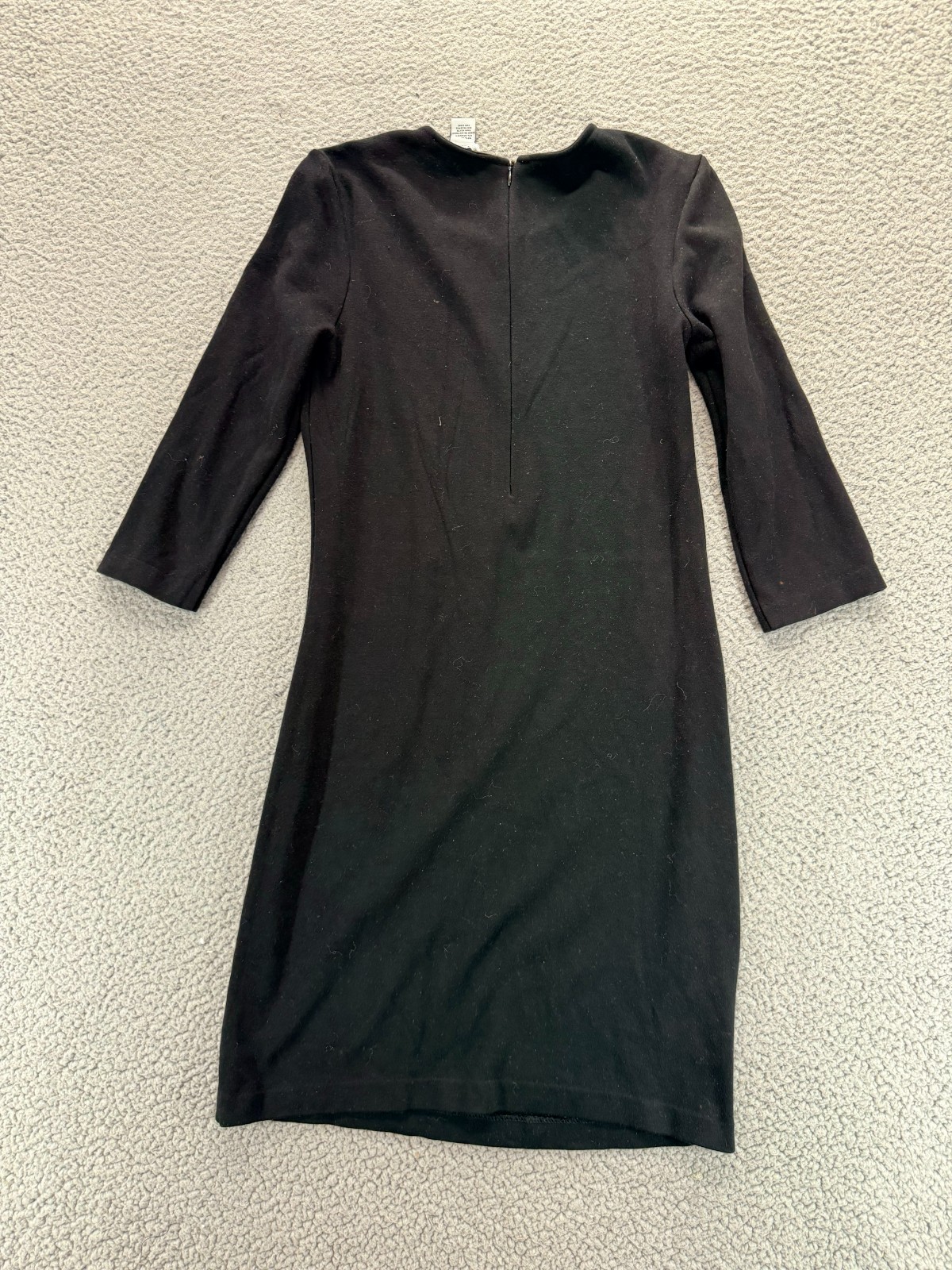 Carmen Marc Valvo Sheath Dress Medium Black Mini Minimalist Goth Corporate Chic