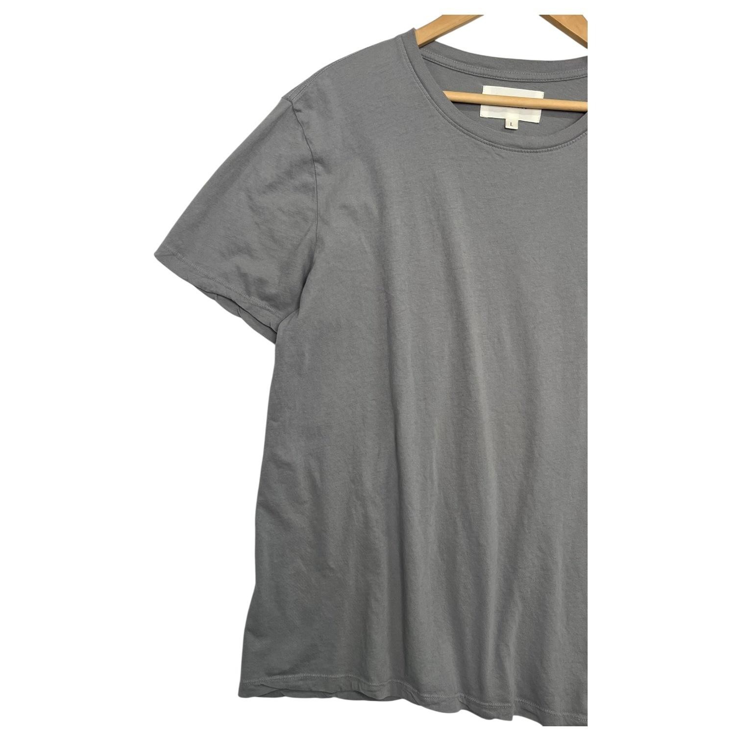 Wheat Shirt Womens Large Gray Crewneck Made USA Cotton Soft Casual Basic Tee