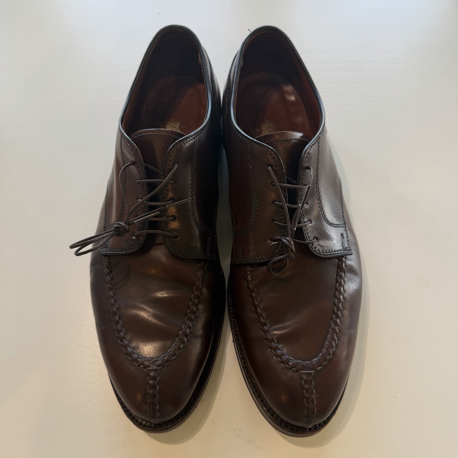 ALDEN 22220 Cigar Shell Cordovan Split Toe Size 13 Norwegian Front Blucher Shoes