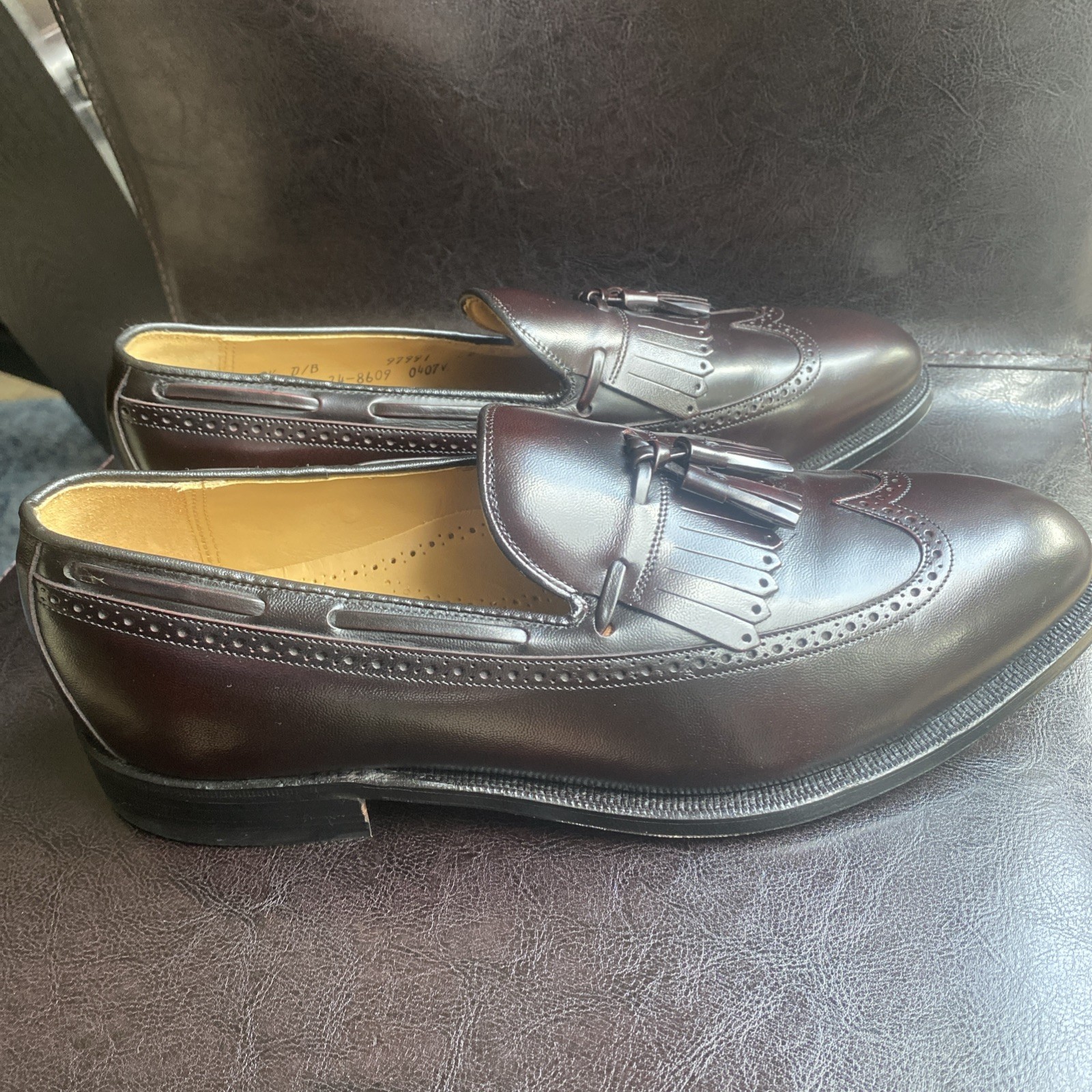 Johnston & Murphy Men’s Leather Tassel Shoes Size 9.5 D/B