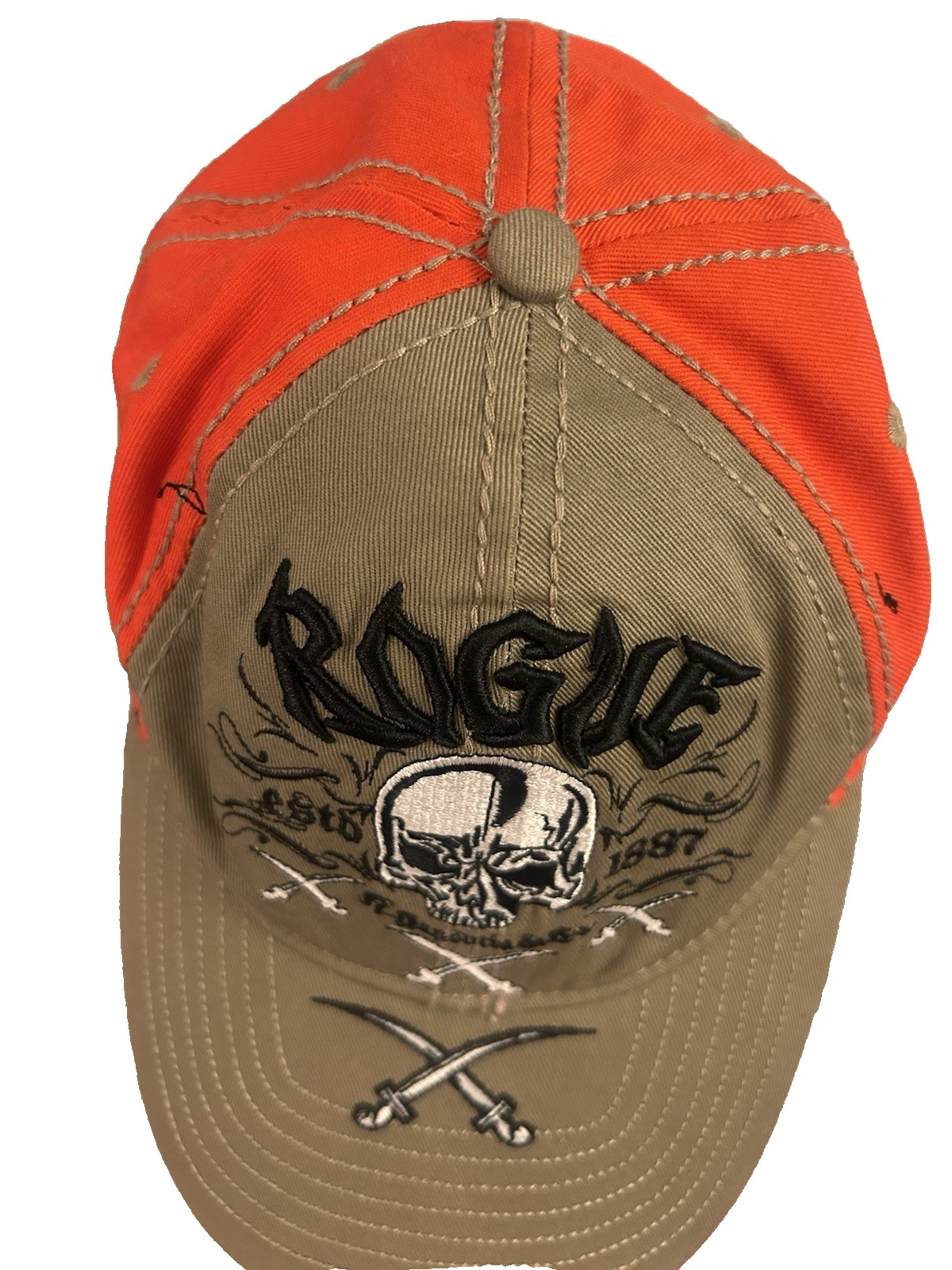 Rogue Skull Swords Y2K Style Hat Baseball Cap Metal Grunge Tribal Edgy Punk