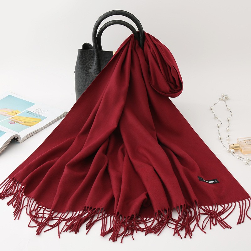 Womens Mens 100% Cashmere Scotland Oversized Blanket Wool Scarf Shawl Wrap Solid