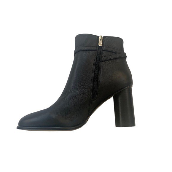 NWT Draper James Leather Tegan Dress Boot Black with Buckle Size 10 Retail $185