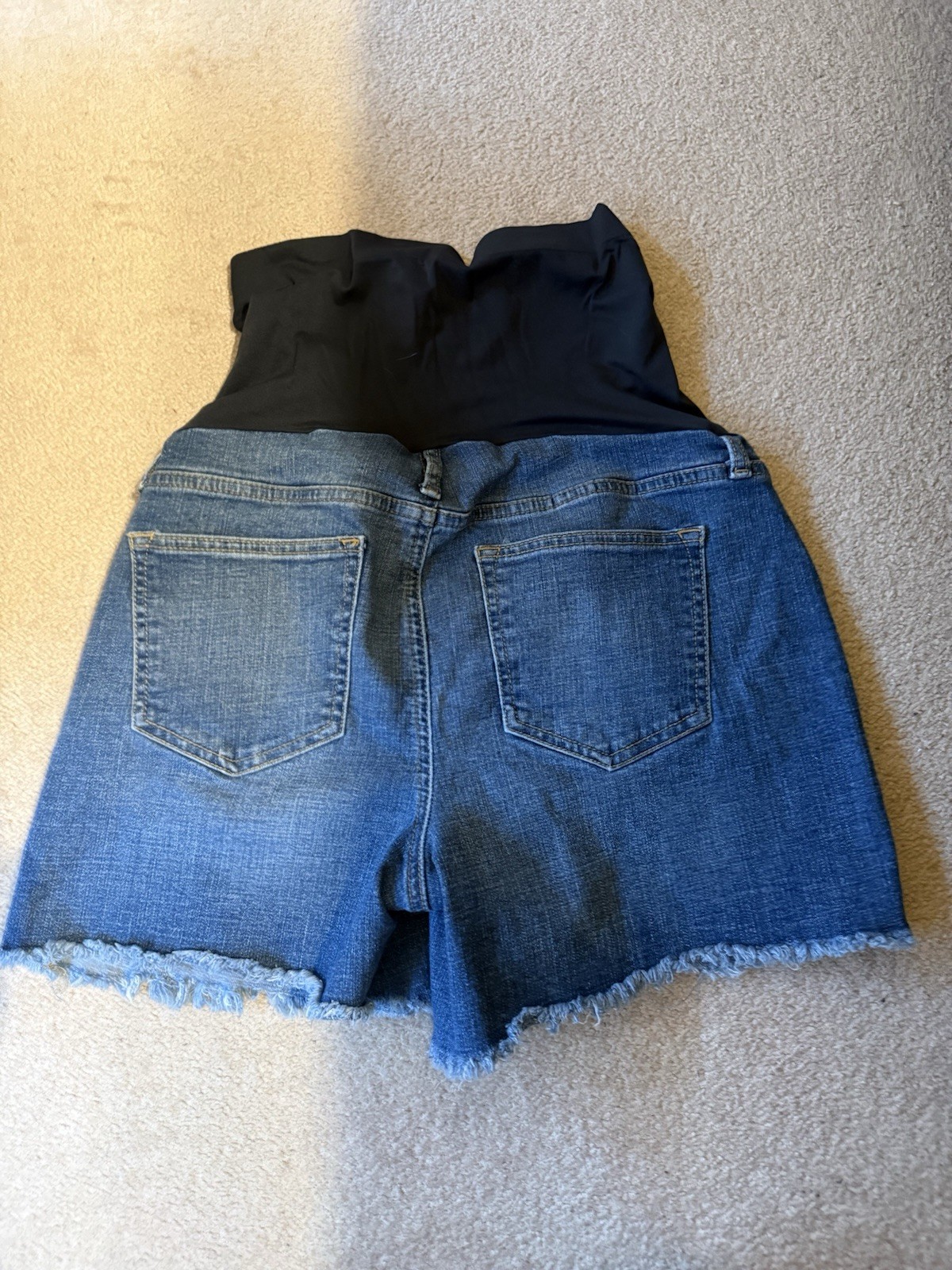Sonoma Goods For Life Maternity Denim Cut Off Shorts Size 14 High Rise 4″