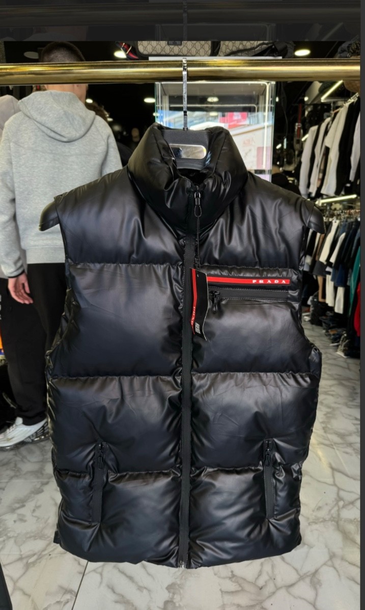 Prada Linea Rossa Light Re-Nylon down vest puffer Jacket