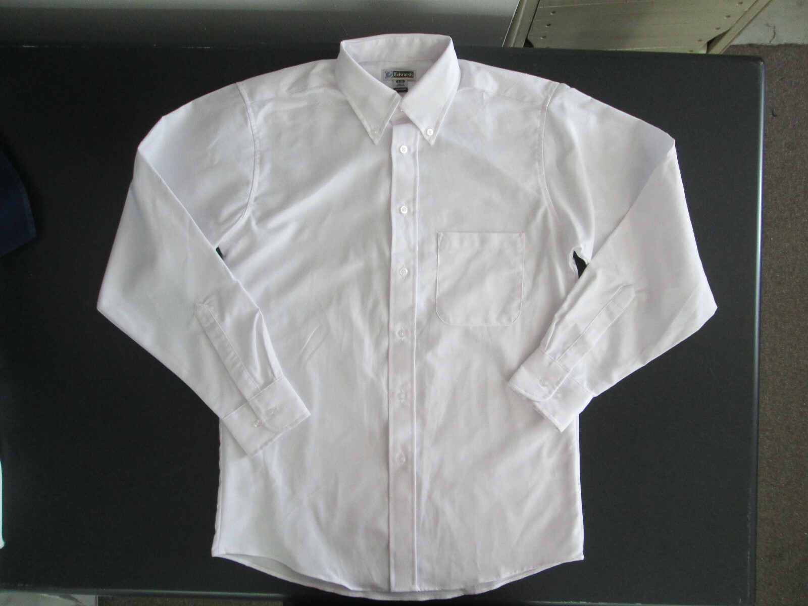 Mens Shirt White oxford Edwards small medium large xl 2x 3x 4x 5x New 1077