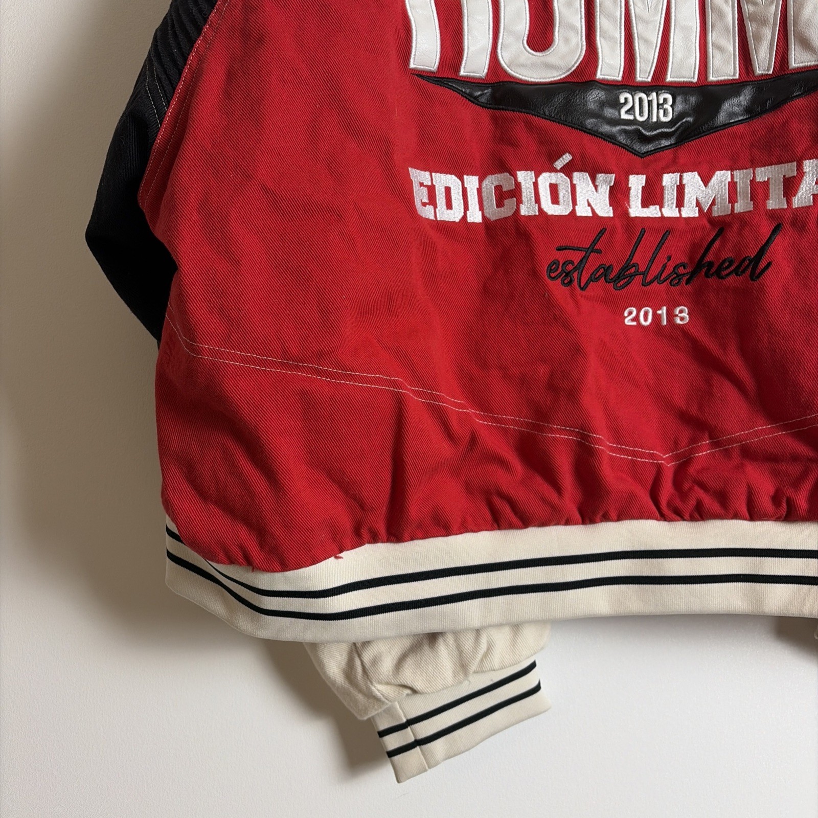 BoohooMAN Plus Boxy Twill Biker Panel Moto Jacket 2XL Motorcycle Rock Hipster
