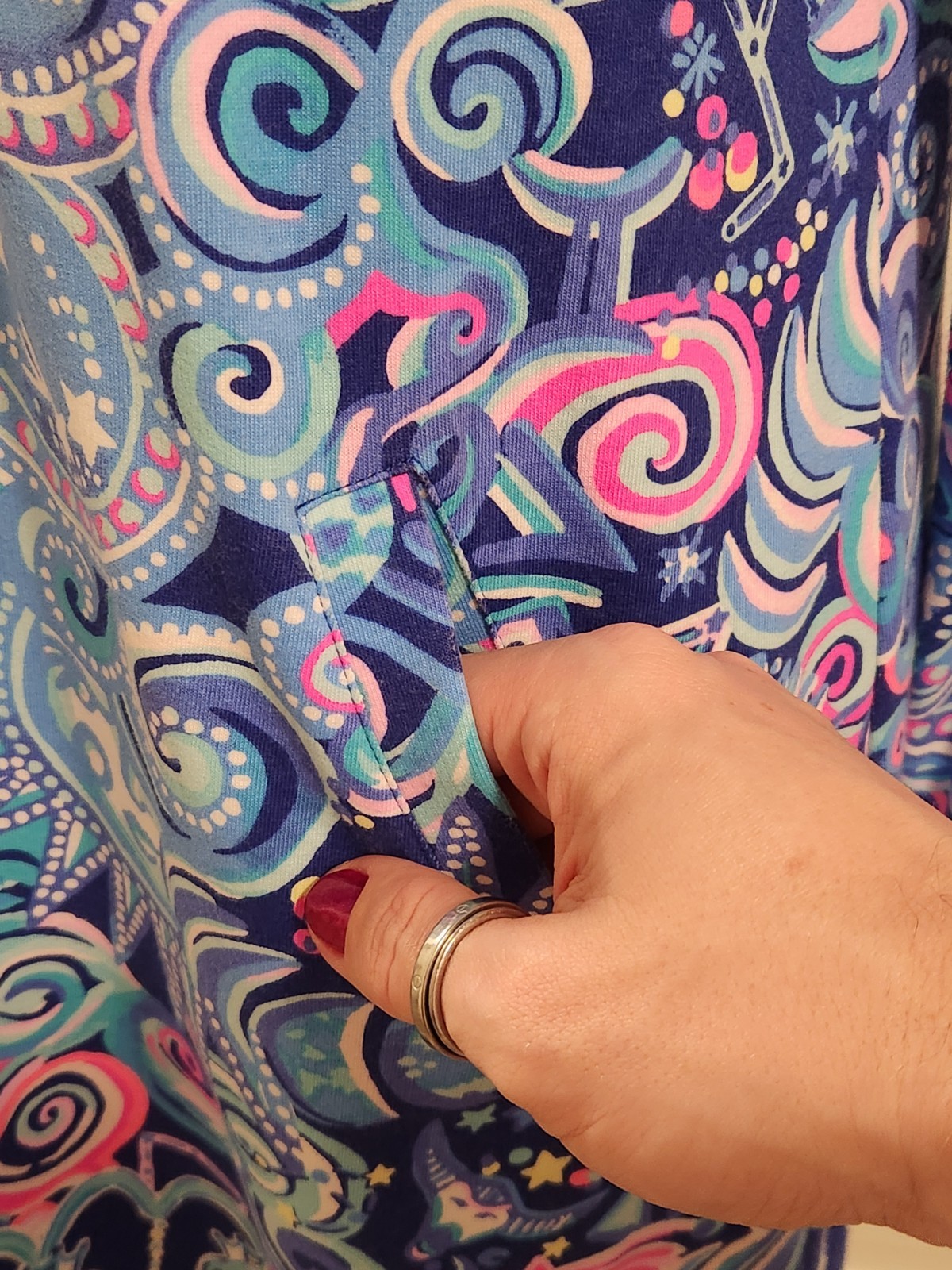 🦄LARGE VERY HTF Lilly Pulitzer🦄 – UPF 50+ Skipper Ruffle Neck Popover Dress