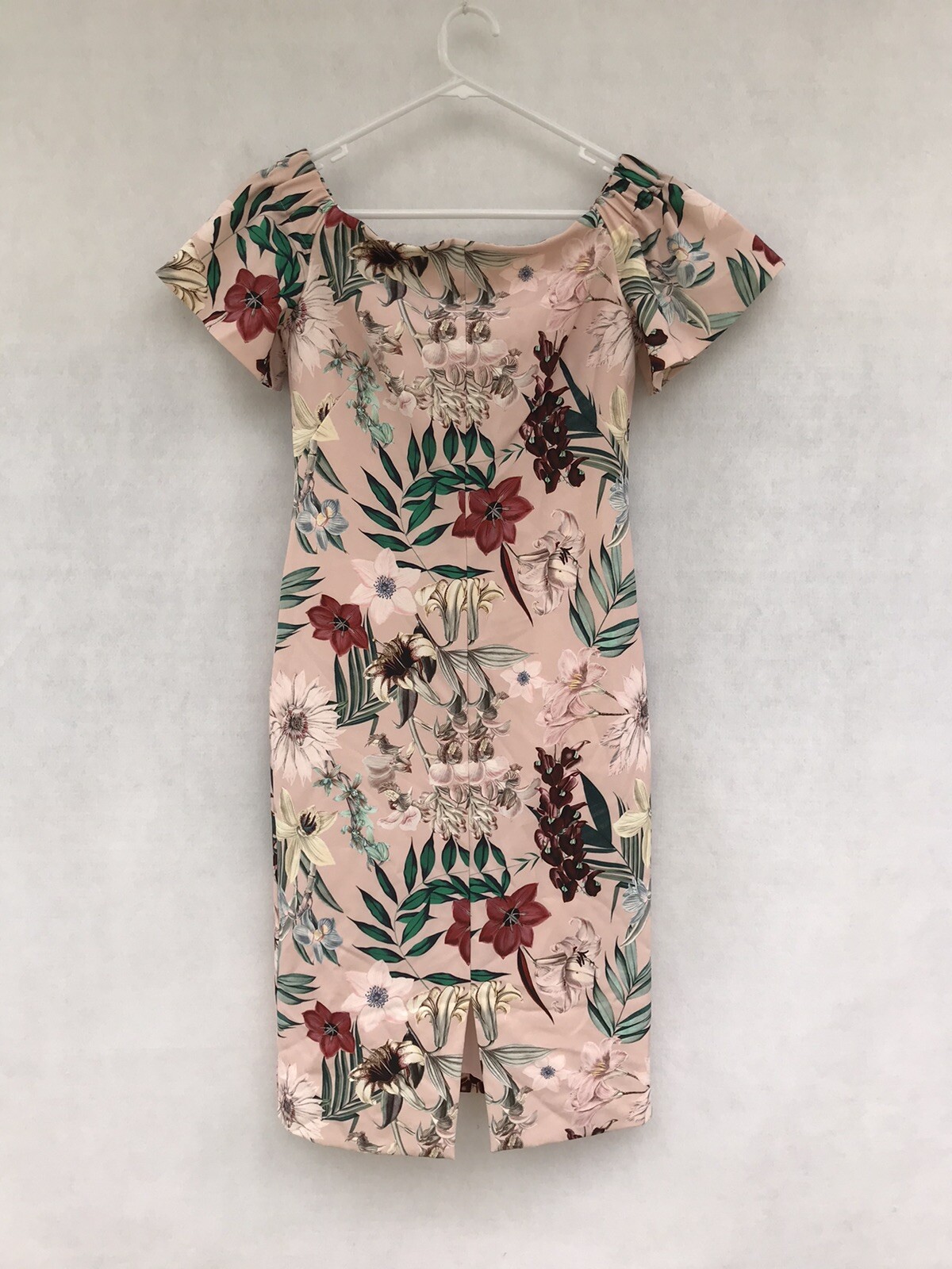 💦 Womens Veronika Maine European Fabric Floral Print Sheath Dress Shift Size 8