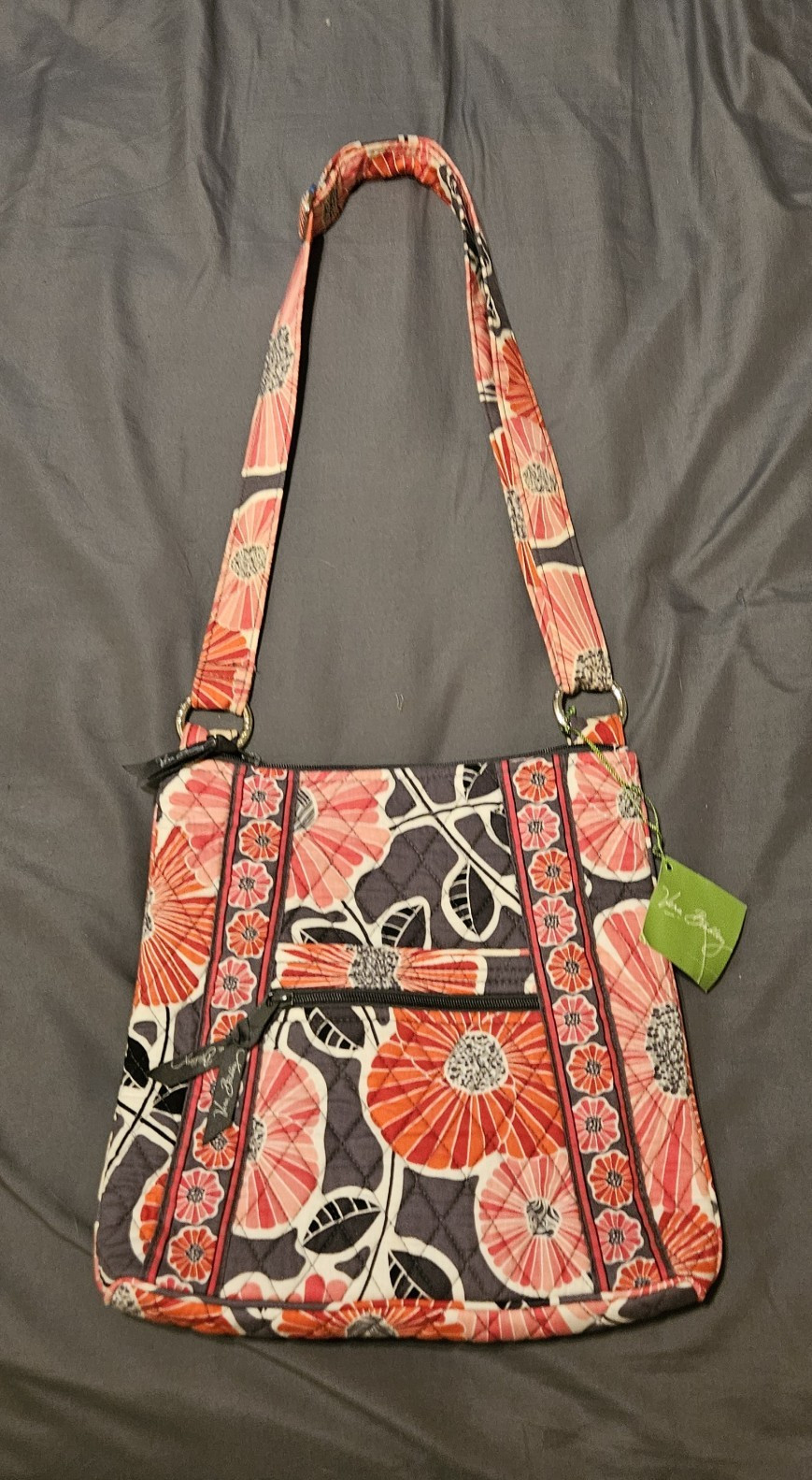 Vera Bradley Quilted Shoulder In Cherry Blossom