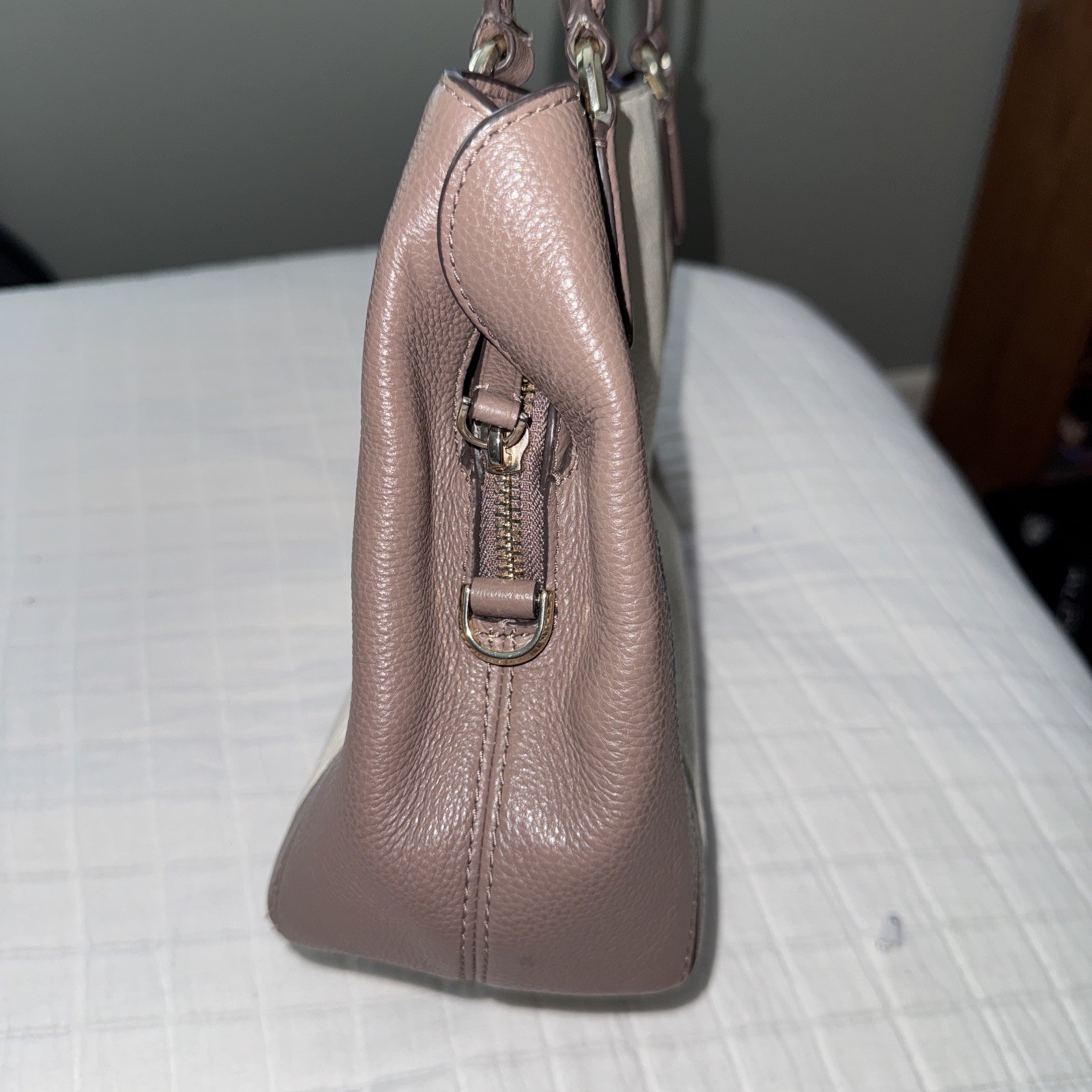 Kate Spade Triple Compartment Leather Satchel; No Crossbody Strap