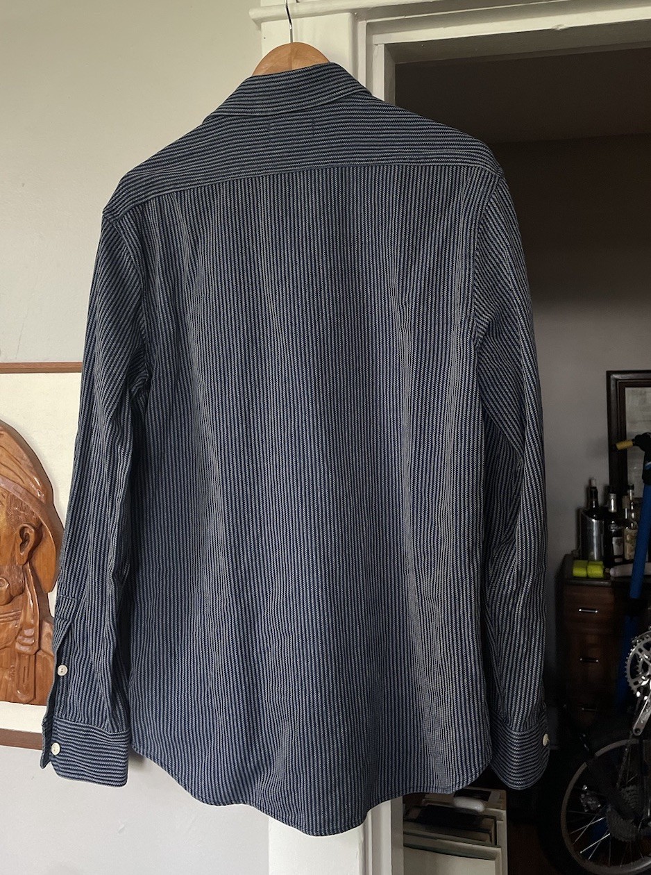 Taylor Stitch Jack Shirt Indigo Rope Size L 42 100% Regenerative Cotton
