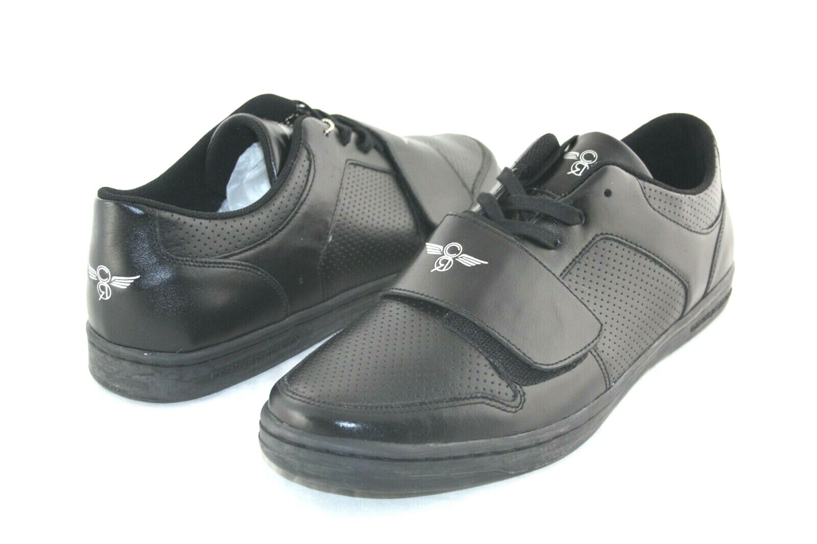 MEN’S CREATIVE RECREATION CESARIO LO BLACK/BLACK CR4LOC/BLKBK LEATHER SIZE 13