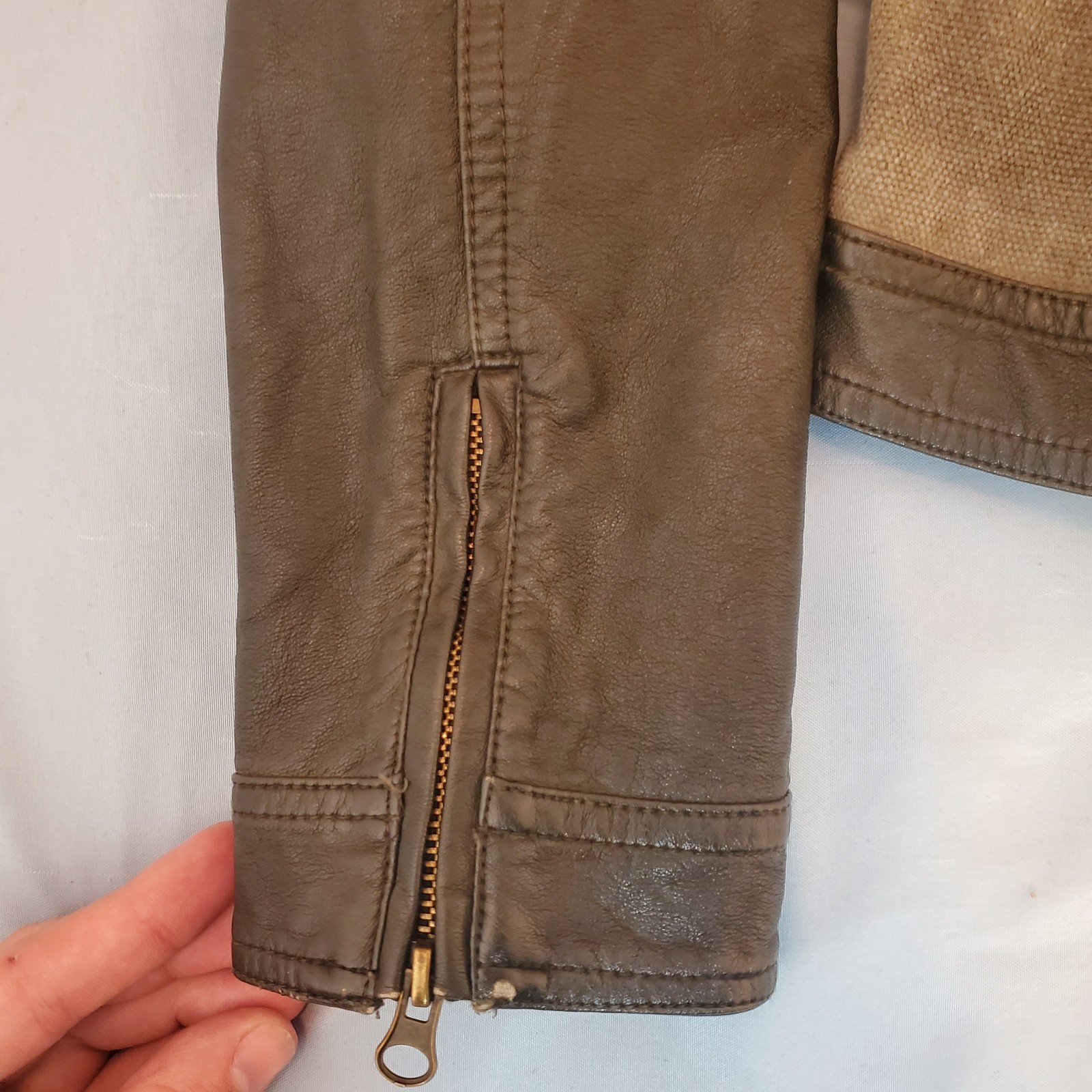 Blanc Noir Jacket Women Medium Leather Sleeves