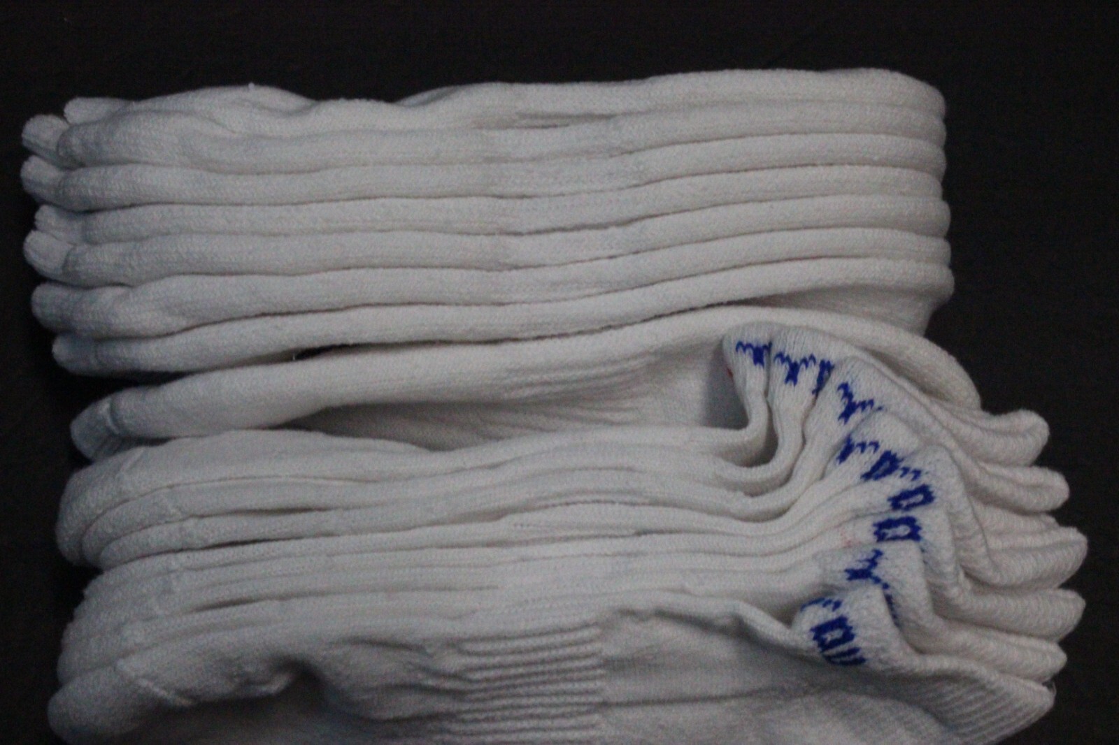6 prs LOW ANKLE COTTON SOCKS 9-11 White Sports Cousion ARCH SUPPORT I LOVE YOU