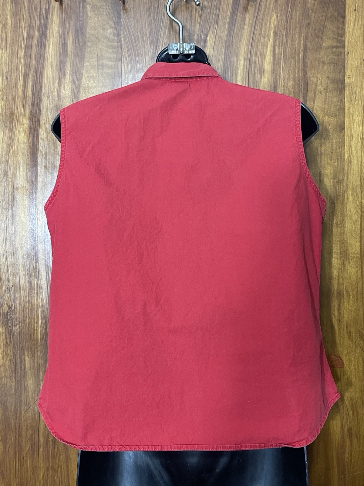 VTG Polo Jeans Co Ralph Lauren Red Sleeveless Button Front Shirt Women’s Medium