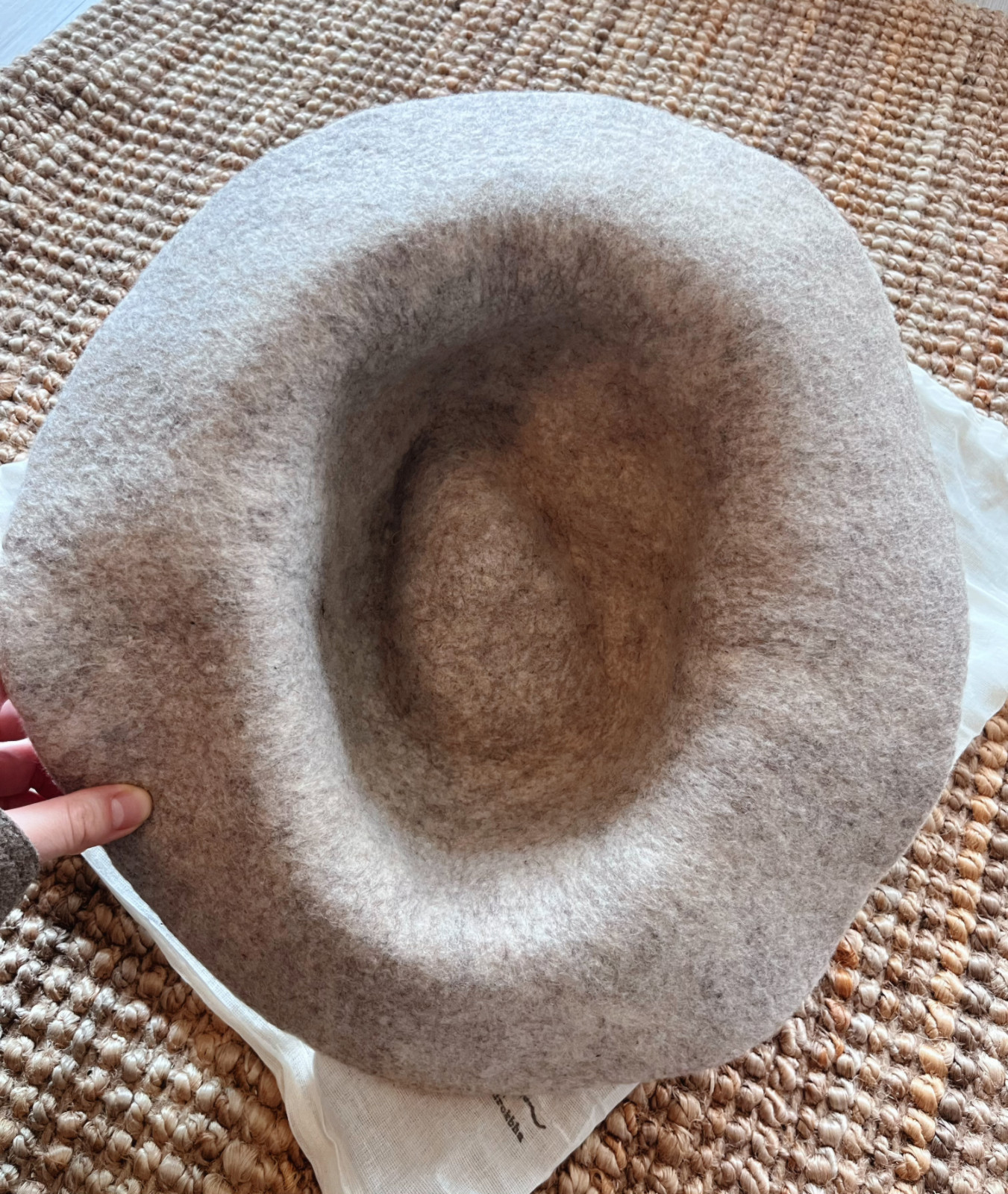 100% Handmade Tibetan Yak & Wool Felt Fedora Artisan Cooperative Sustainable