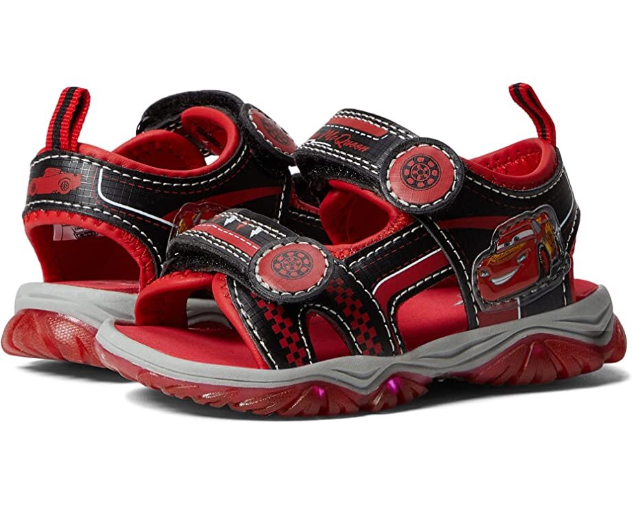 New Disney Toddler Boys Cars Lightning McQueen Light-Up Sandals 6 7 8 9 10 11 12