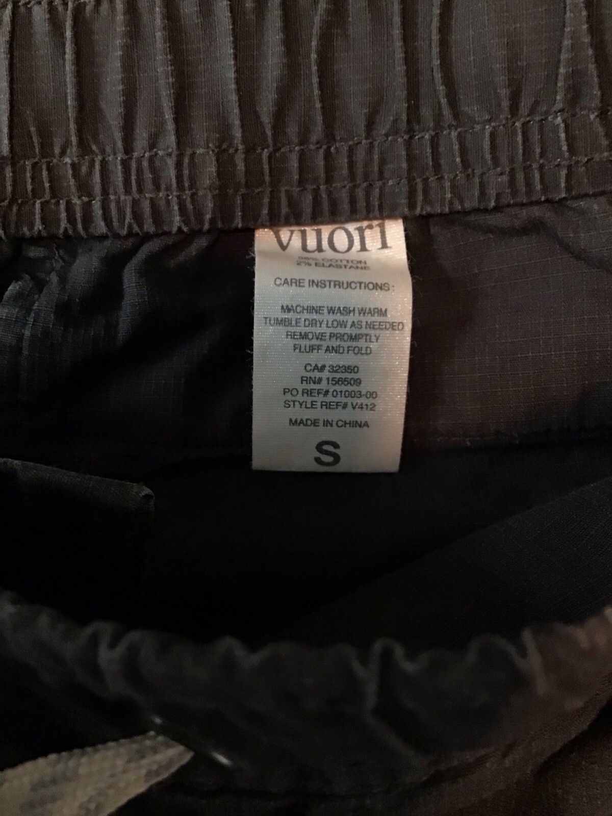 Vuori Men’s Drawstring Ripstop Camo Climber Pants Size S-Read Description