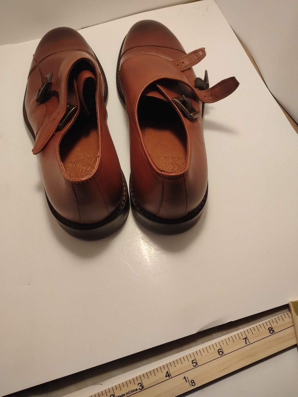Vintage J&M Est. 1850 Johnston & Murray Maddox Tan Italian Calfskin Double…