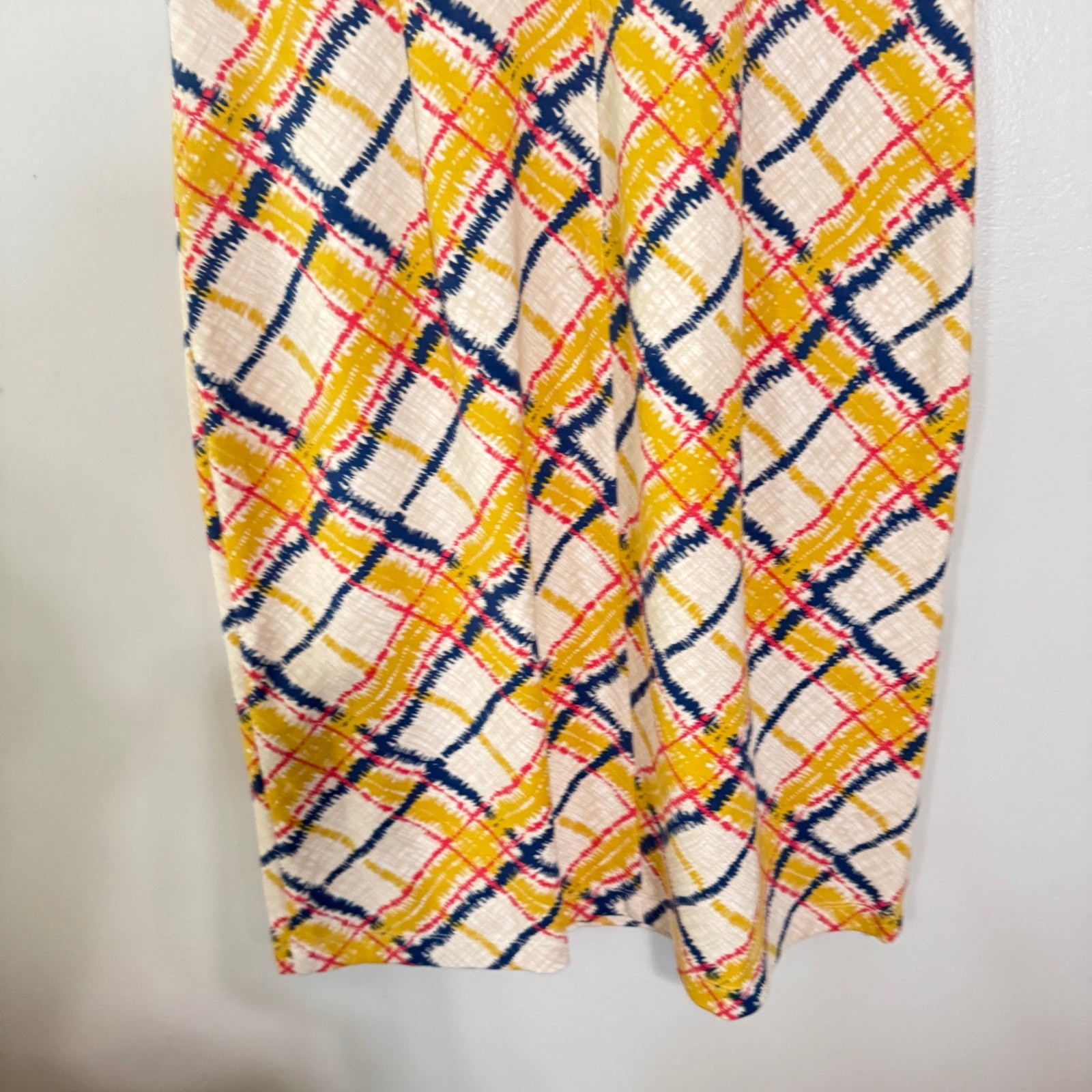 NEW J. McLaughlin Devon Sleeveless Shift Dress Chalk Plaid Print Bainbridge M