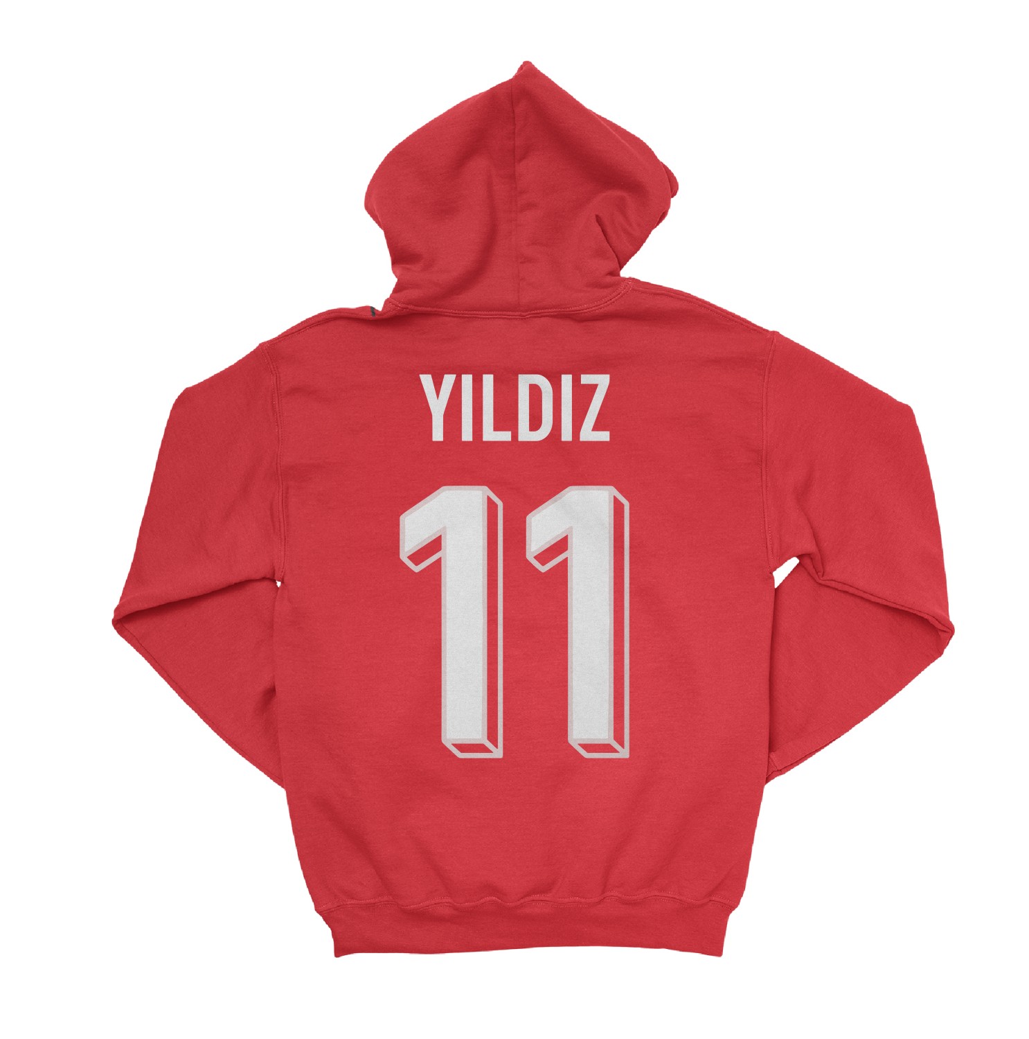 Turkiye Soccer Fans Yildiz 11 Jersey Style Unisex Hooded Sweatshirt
