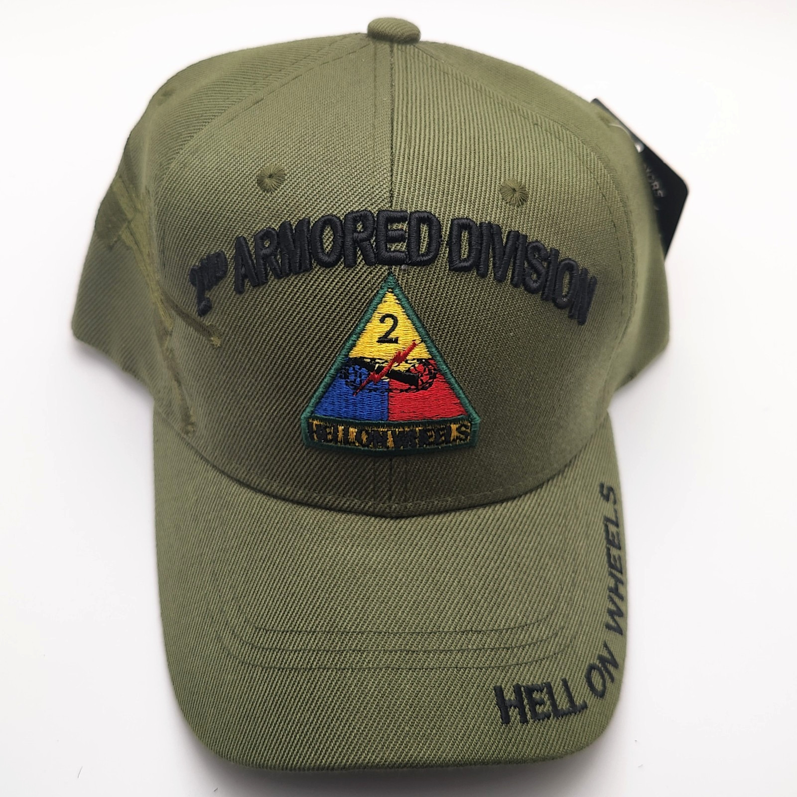 2nd Armored Division Embroidered Military Green baseball cap New with tags