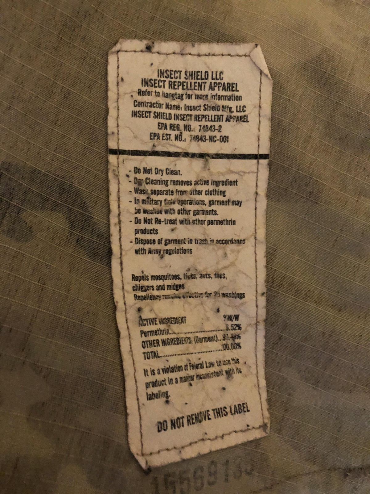 US Army OCP Camo Jacket Mens L Regular ACU Combat Uniform Insect Shield