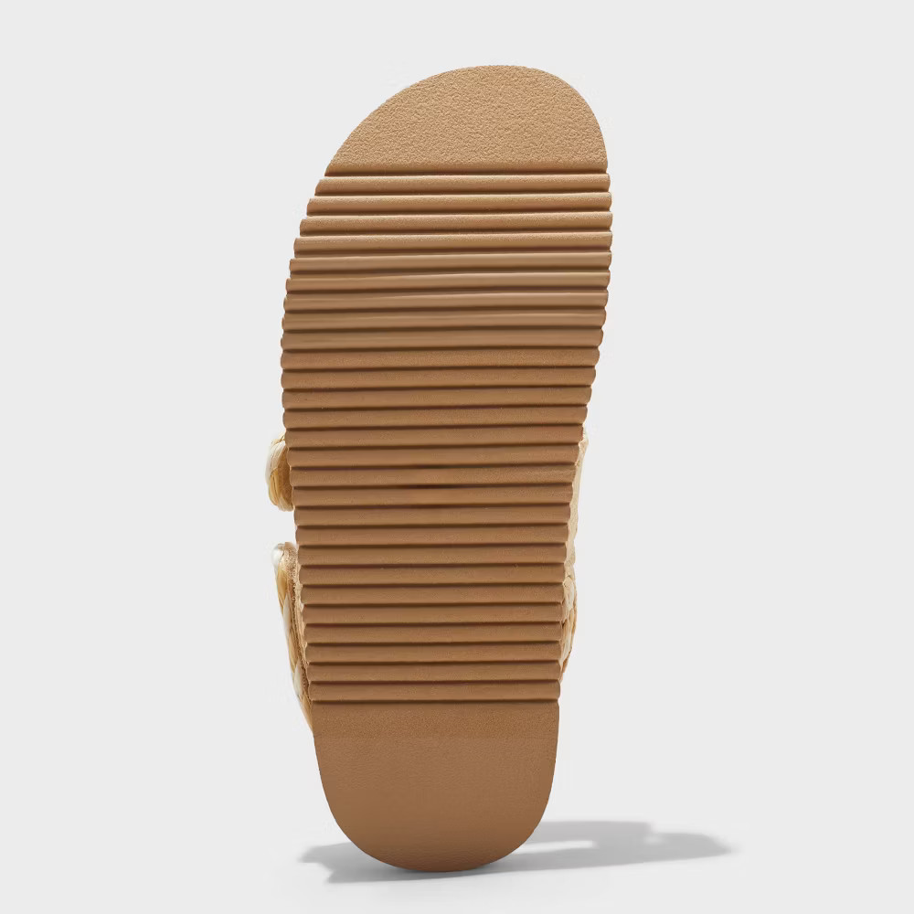 Women’s Tilly Raffia Platform Footbed Sandals – A New Day