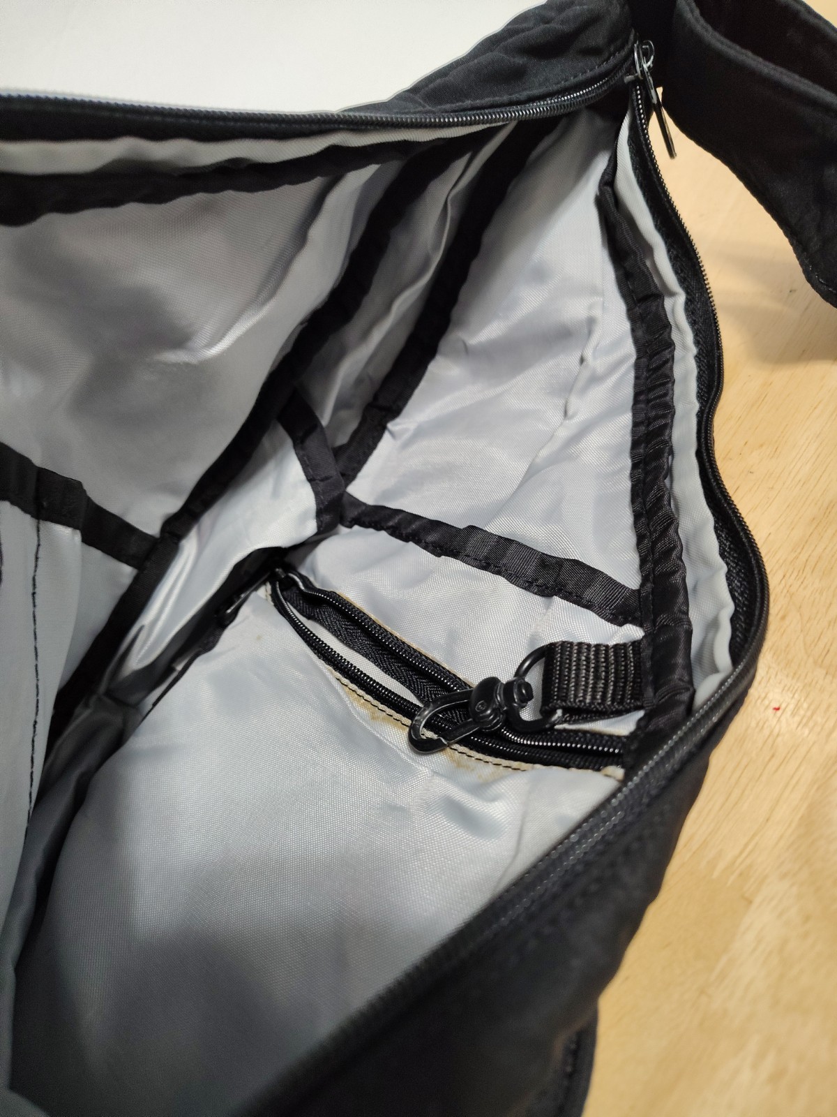 AmeriBag Healthy Back Bag Black Nylon Sling Backpack Shoulder Bag Medium B75