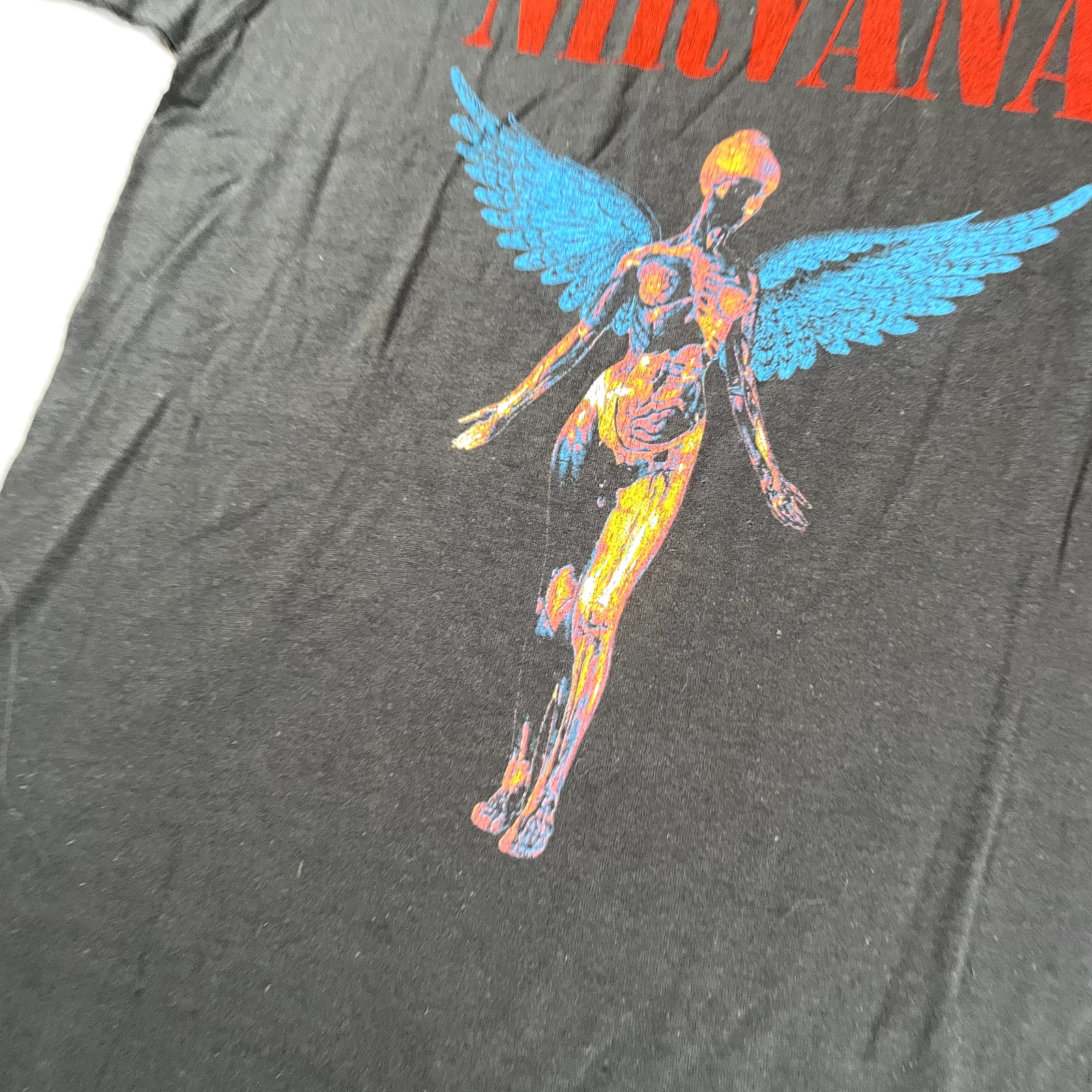 Nirvana Shirt Mens Small Gray Retro Rock Music Band Tour T Tultex In Utero New