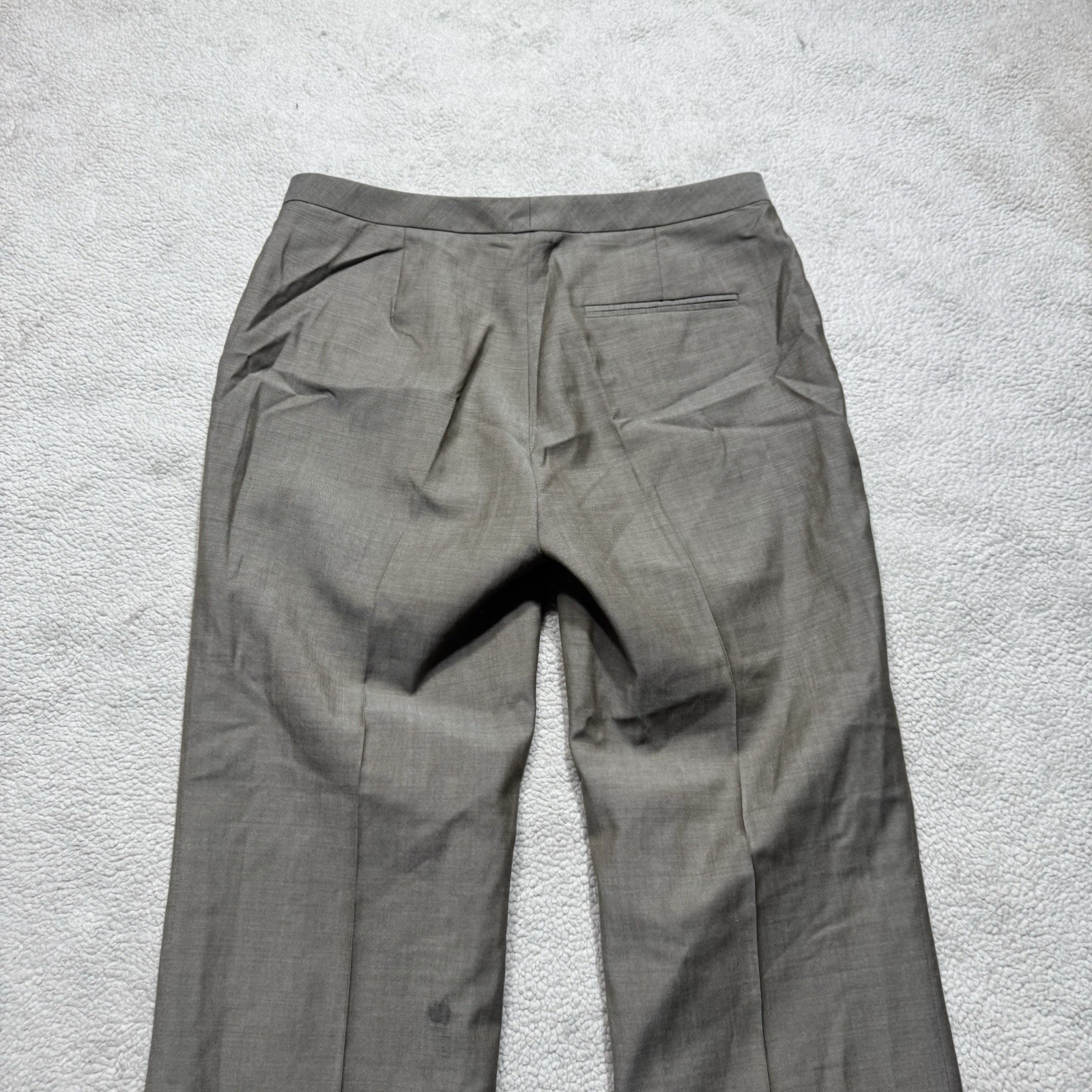 J Crew Pants Womens 6 Brown Dress Slacks Side Zip 100% Wool Mid Rise Lined 28×28