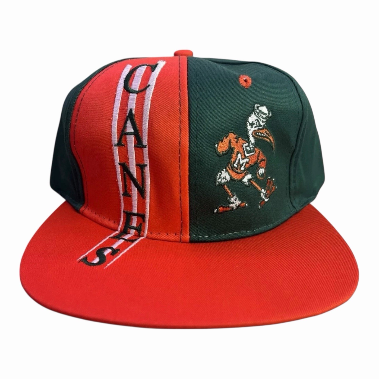 NEW VINTAGE 1992 MIAMI HURRICANES UM SNAPBACK HAT CAP FLAT BRIM DREW PEARSON