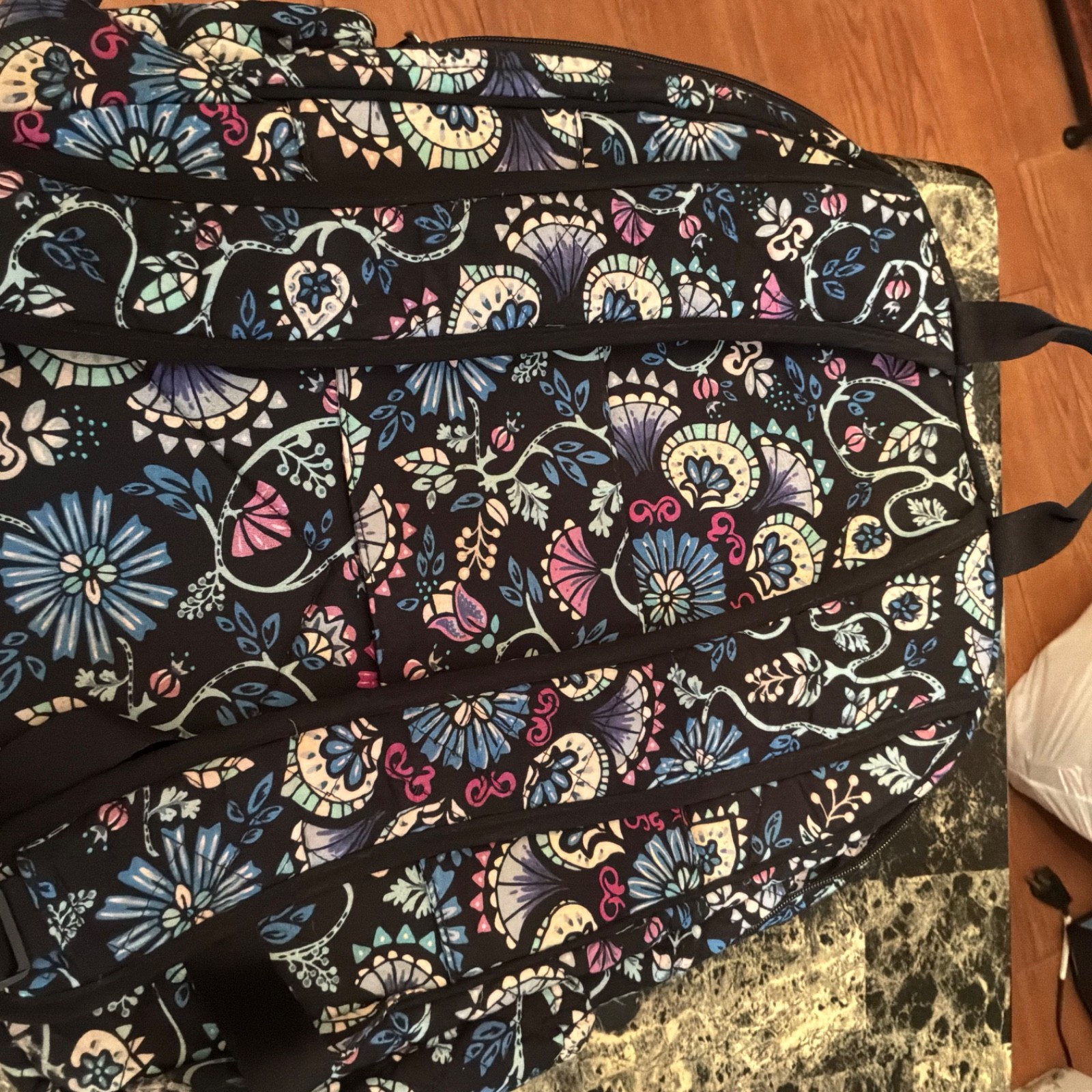 Vera Bradly large flower back pack bag used