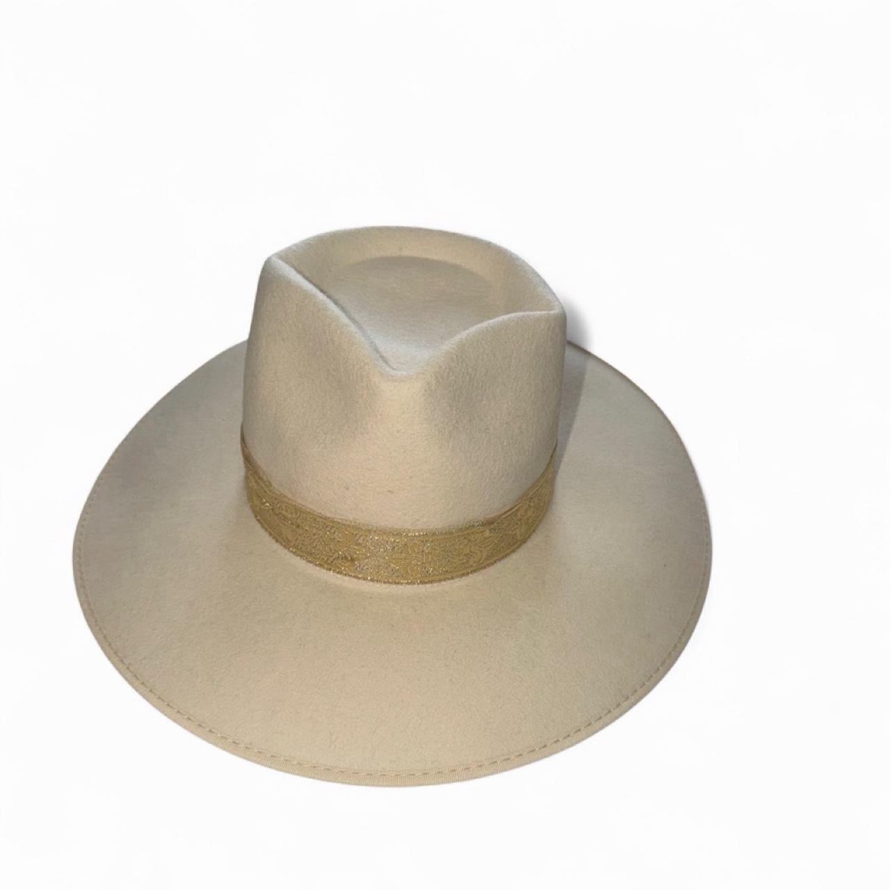 NWT San Diego Hat Company Forever Collection 100% Wool Fedora Hat Ivory