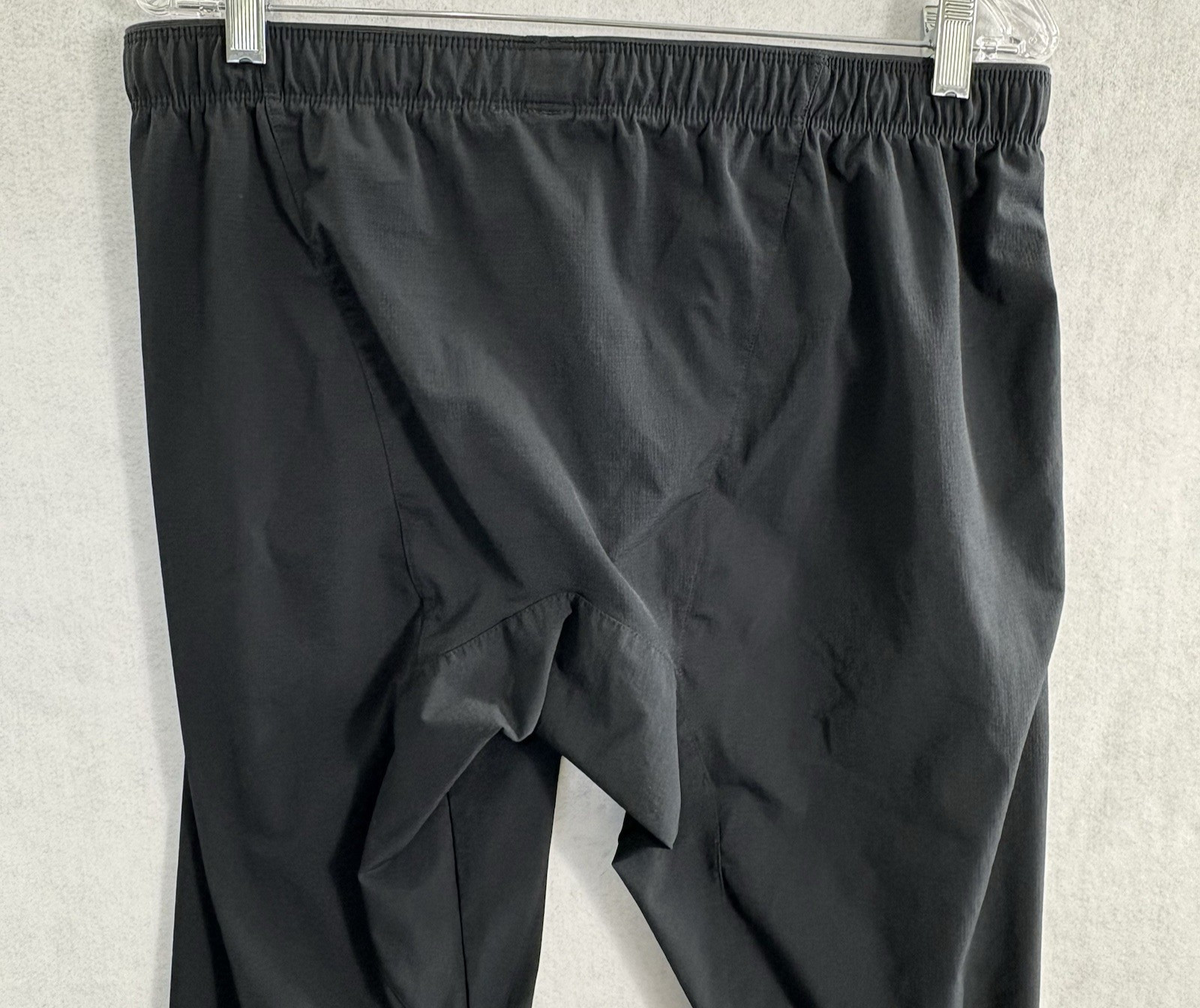 PASKHO Women Drawstring Mid Rise Waist Lightweight Travel Pants Sz M Black 81-21