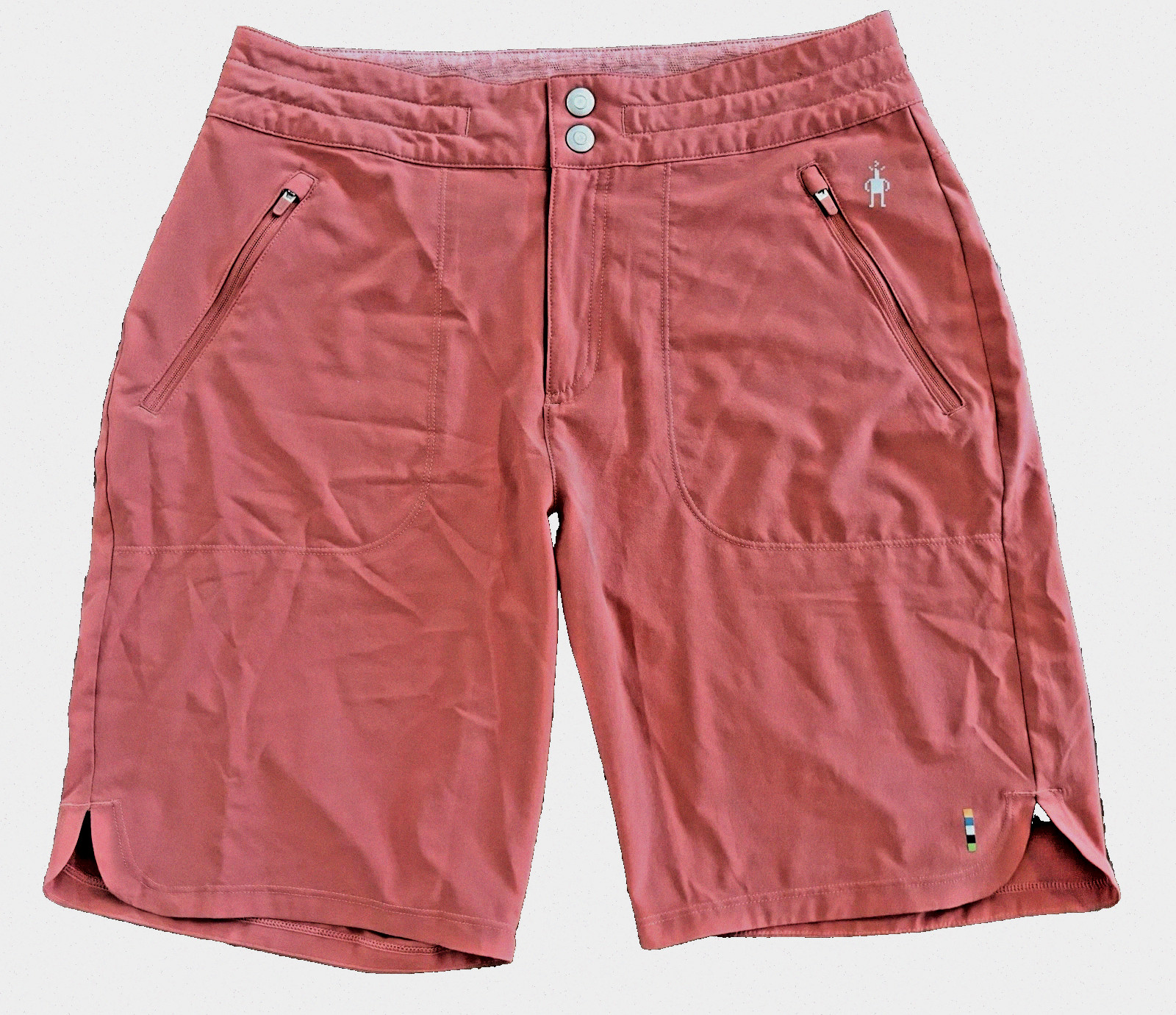Smartwool Active Merino 8″ Shorts Pockets Stretch Hiking Terracotta Women’s S
