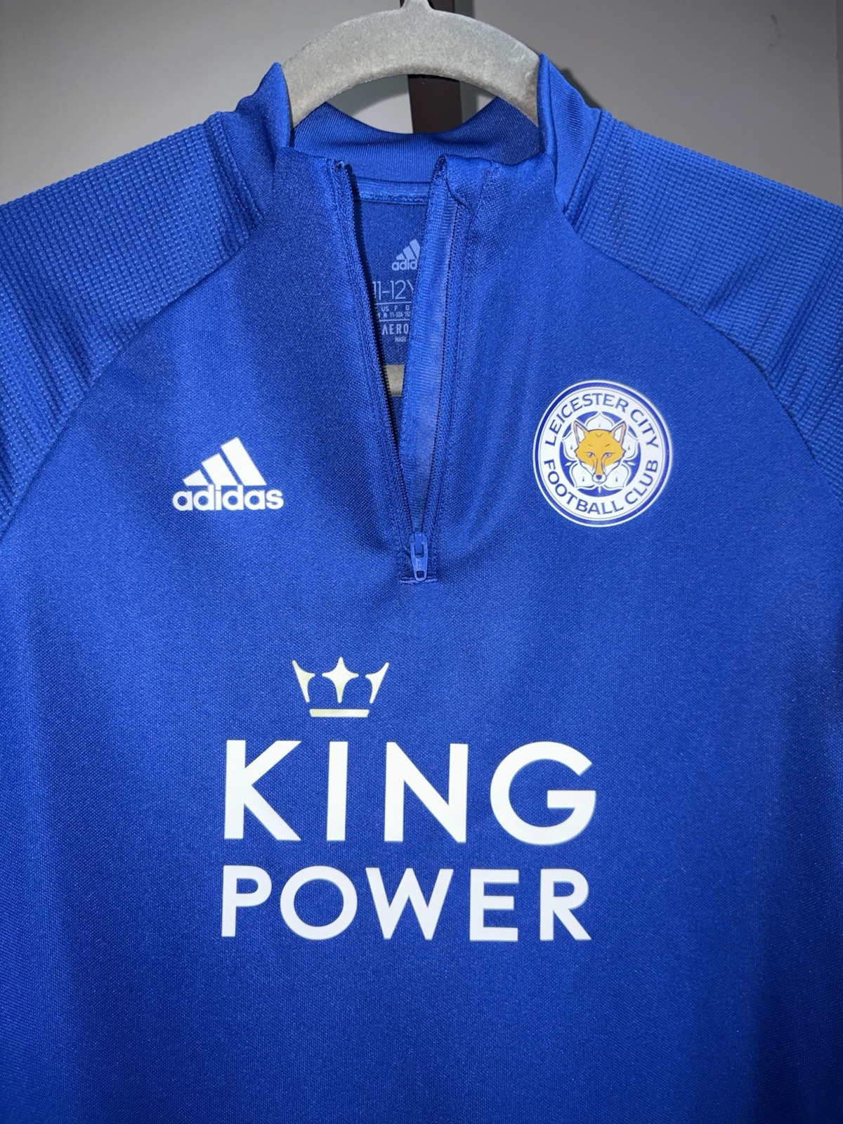 Adidas Leicester City FC AEROREADY Quarter Zip Training Top Youth 11-12Y Soccer
