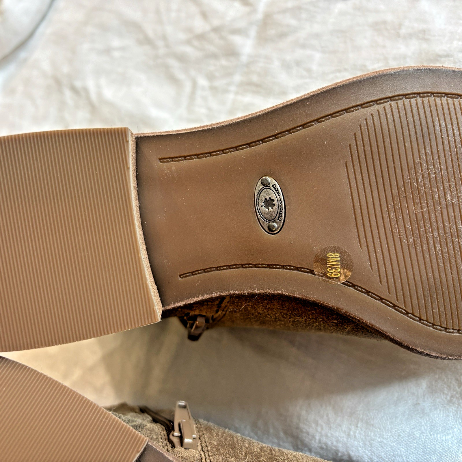 Lucky Brand Befind Booties Leather Tan Size 8 Ankle Boots