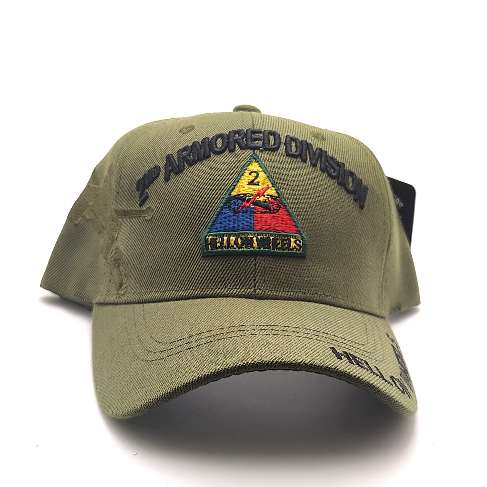 2nd Armored Division Embroidered Military Green baseball cap New with tags