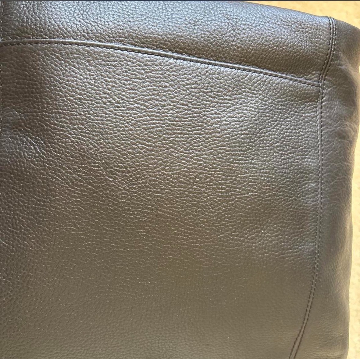 NWT Cole Haan Black Pebbled Leather Drawstring Flap Backpack– Premium Luxury Bag