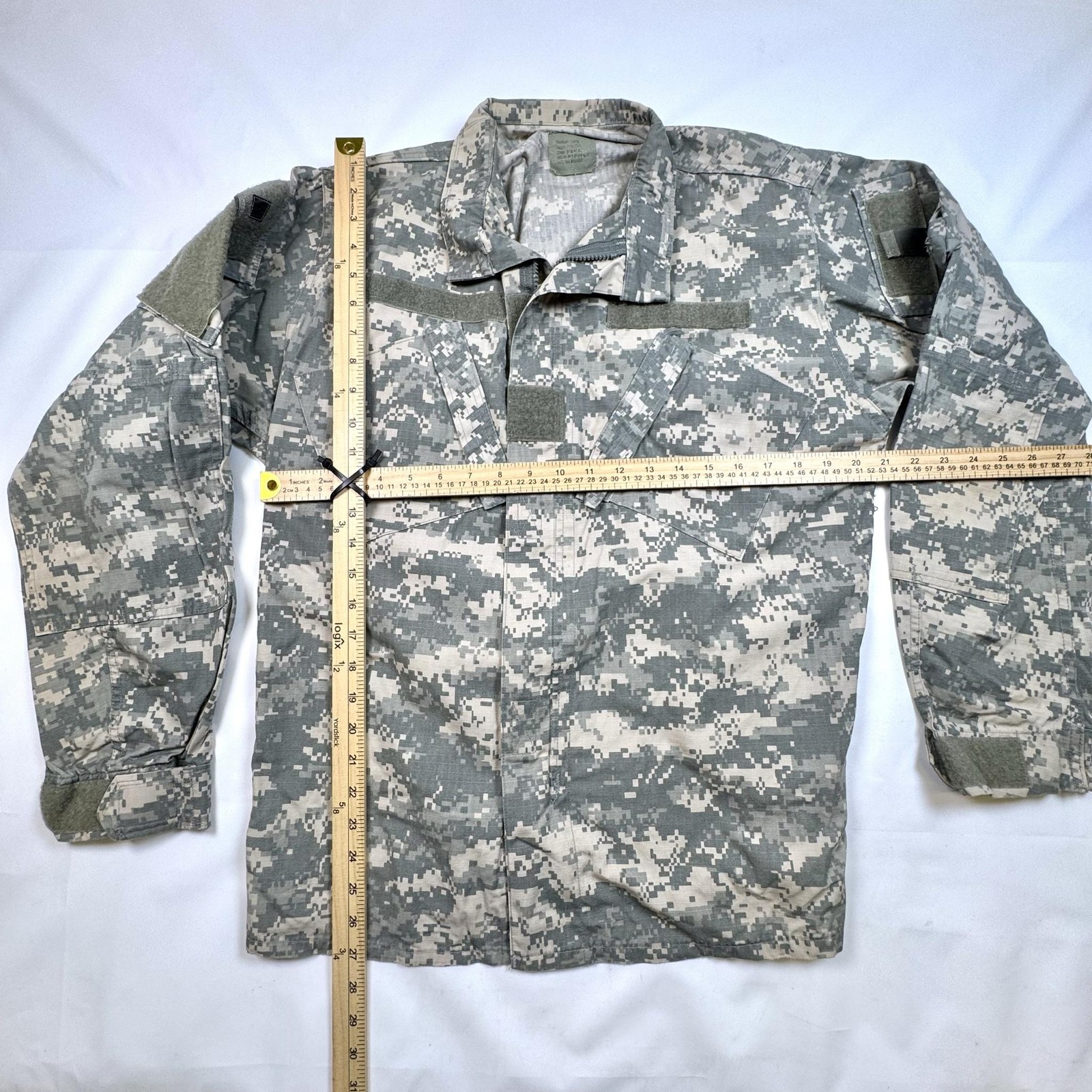US Army Jacket Mens Medium Long Digital Camo ACU Combat Uniform Ripstop Military