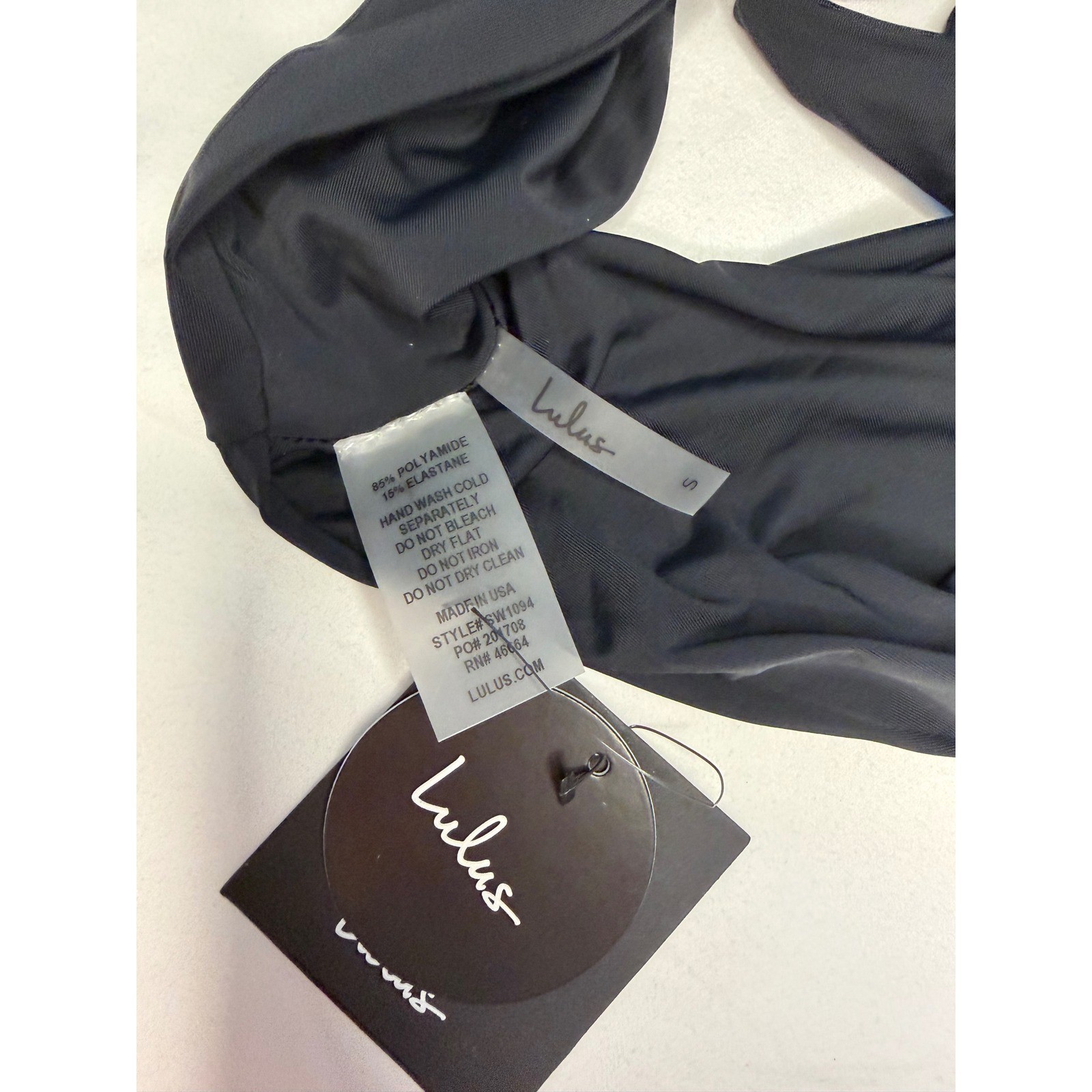 Lulus Black One Shoulder Cutout One Piece Swimsuit NWT Small SW1094