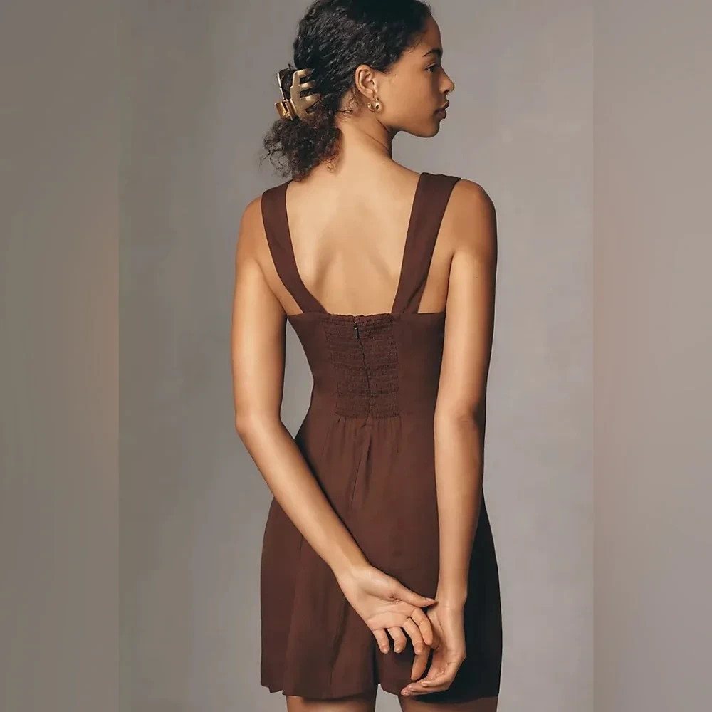 NWT Brown Reformation Gabin Style Dress, Size 2