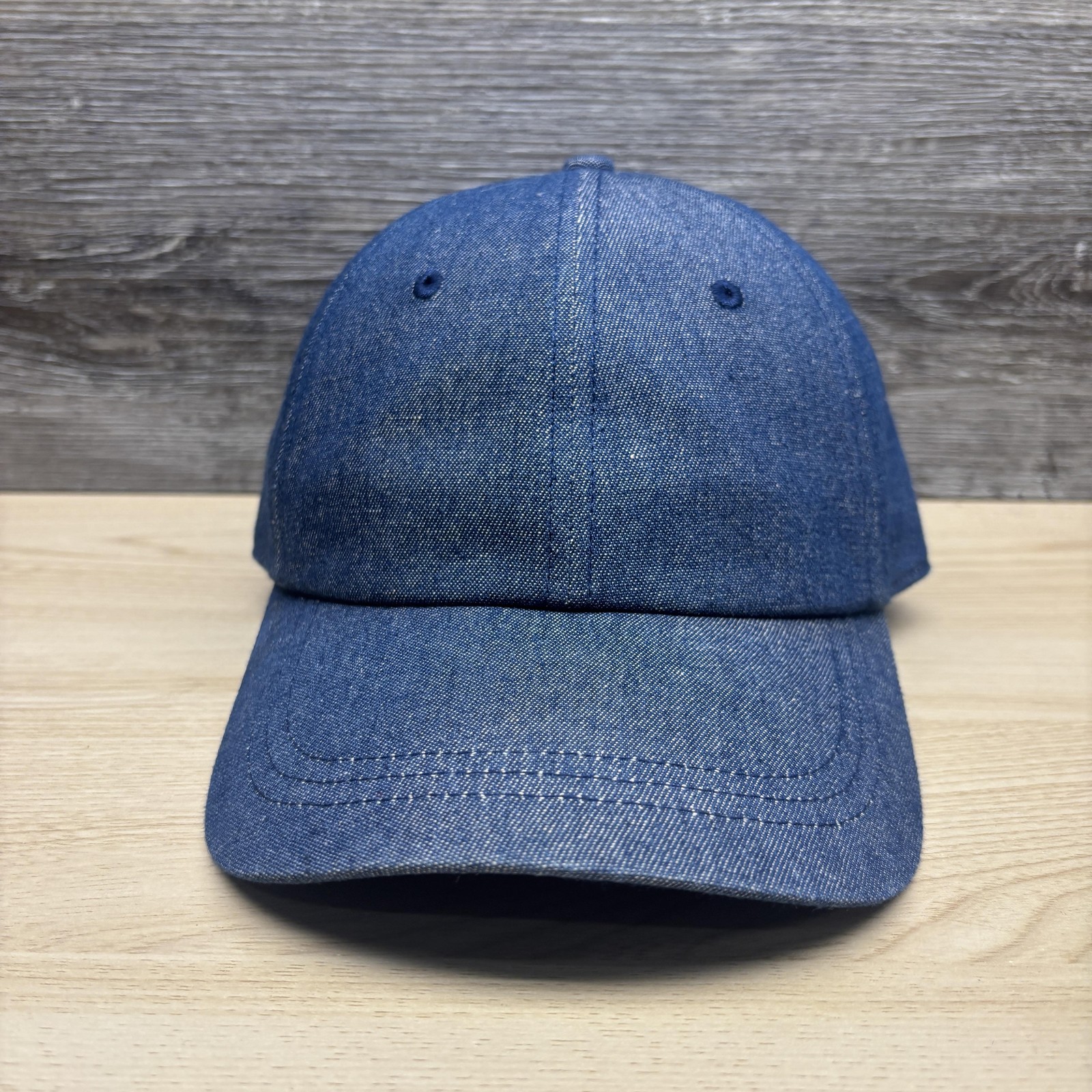 J Crew Mercantile Hat Cap Strap Back Mens One Size Blue Denim Baseball